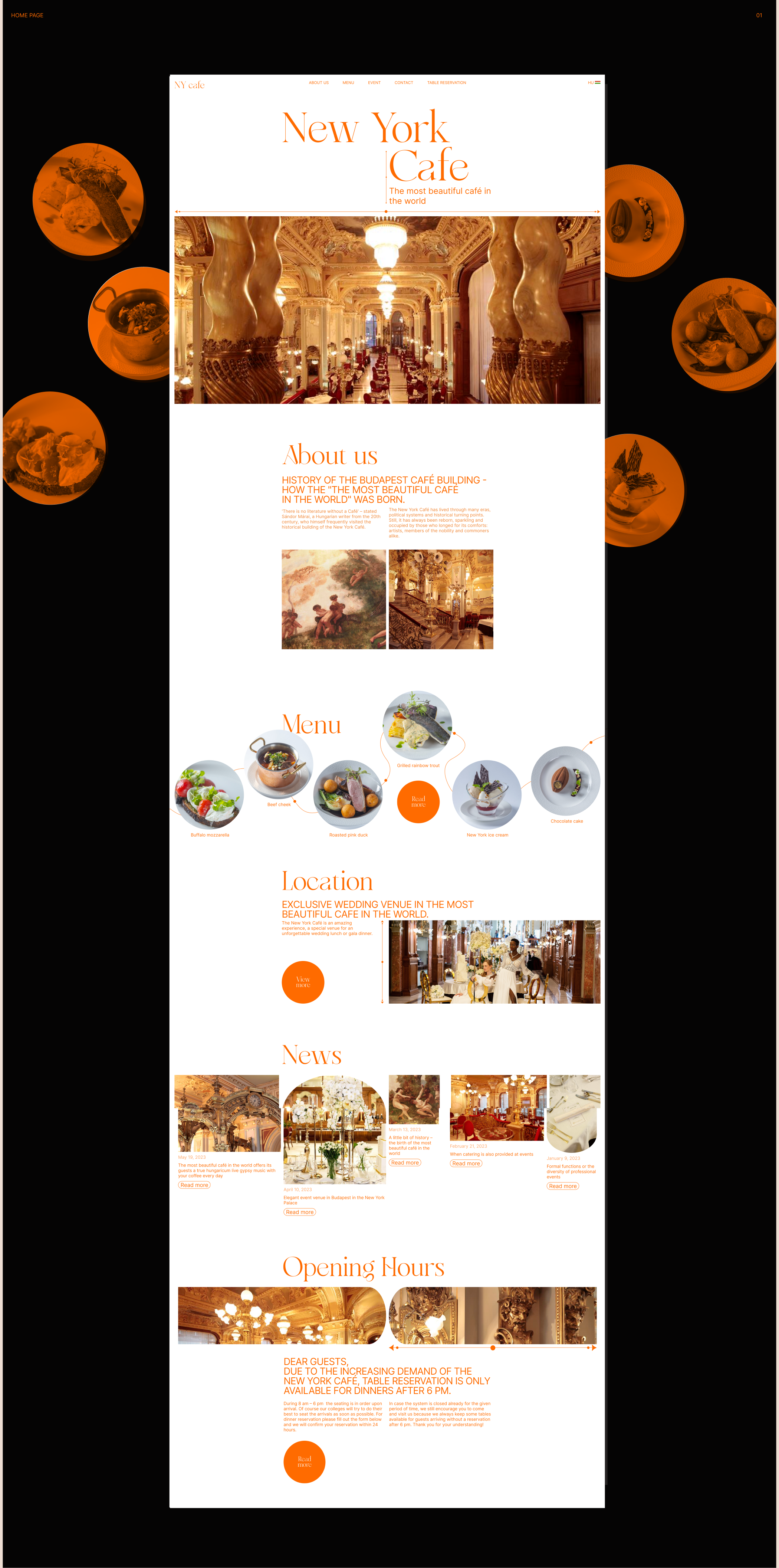 New York Café | Corporate Website Redesign — Изображение №3 — Интерфейсы на Dprofile