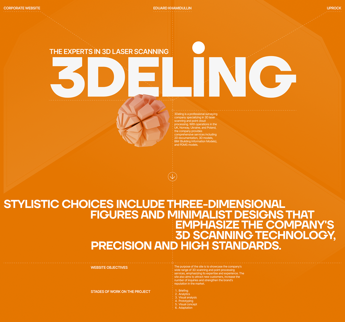 3Deling | Corporate website — Изображение №1 — Интерфейсы, Брендинг на Dprofile