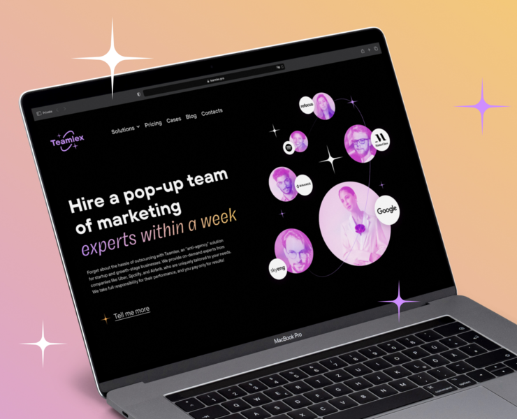 Teamlex: вебсайт для маркетингового антиагентства — Интерфейсы, Маркетинг на Dprofile