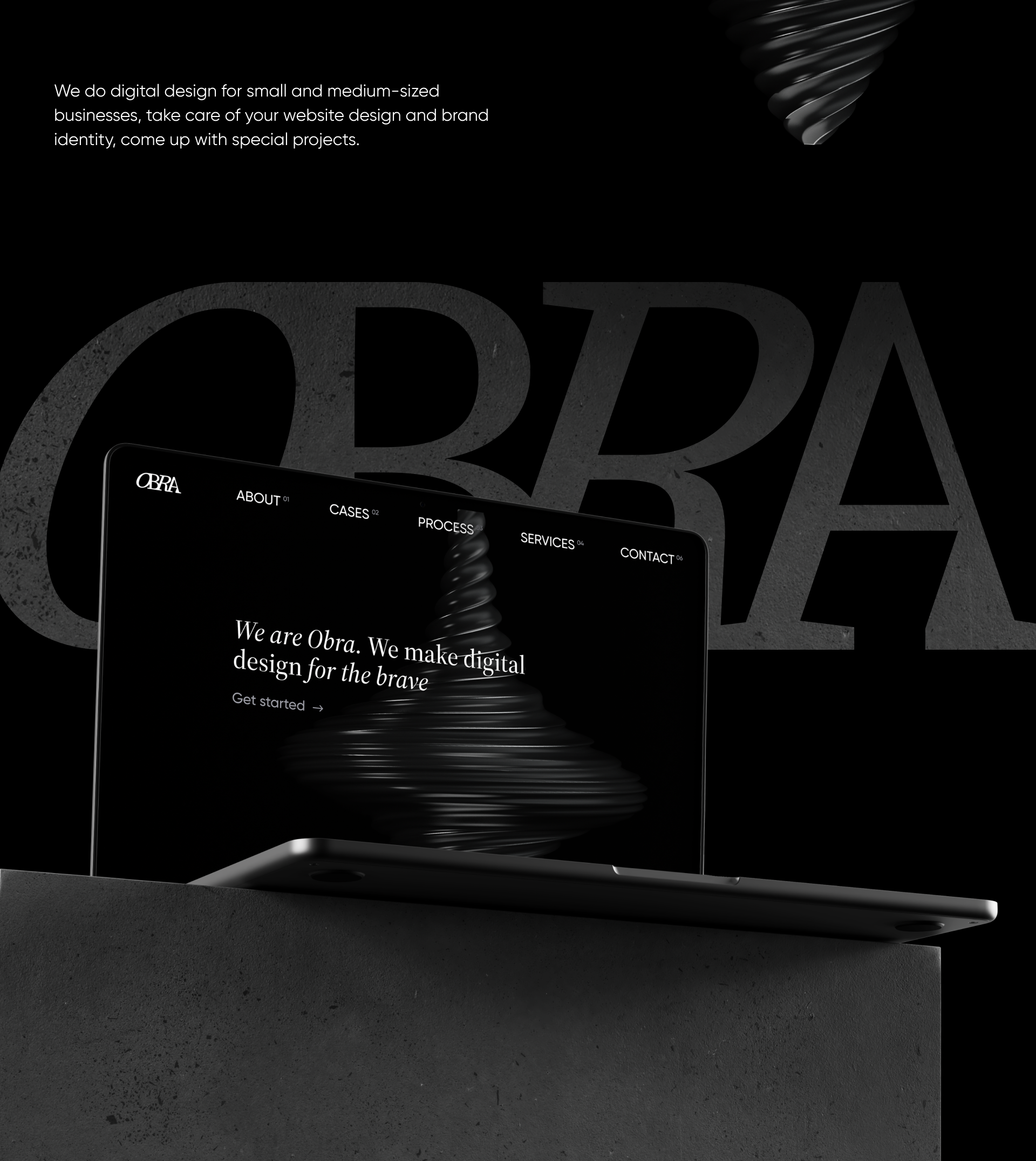 Obra: вебсайт дизайн-студии — Изображение №2 — Интерфейсы, Брендинг на Dprofile