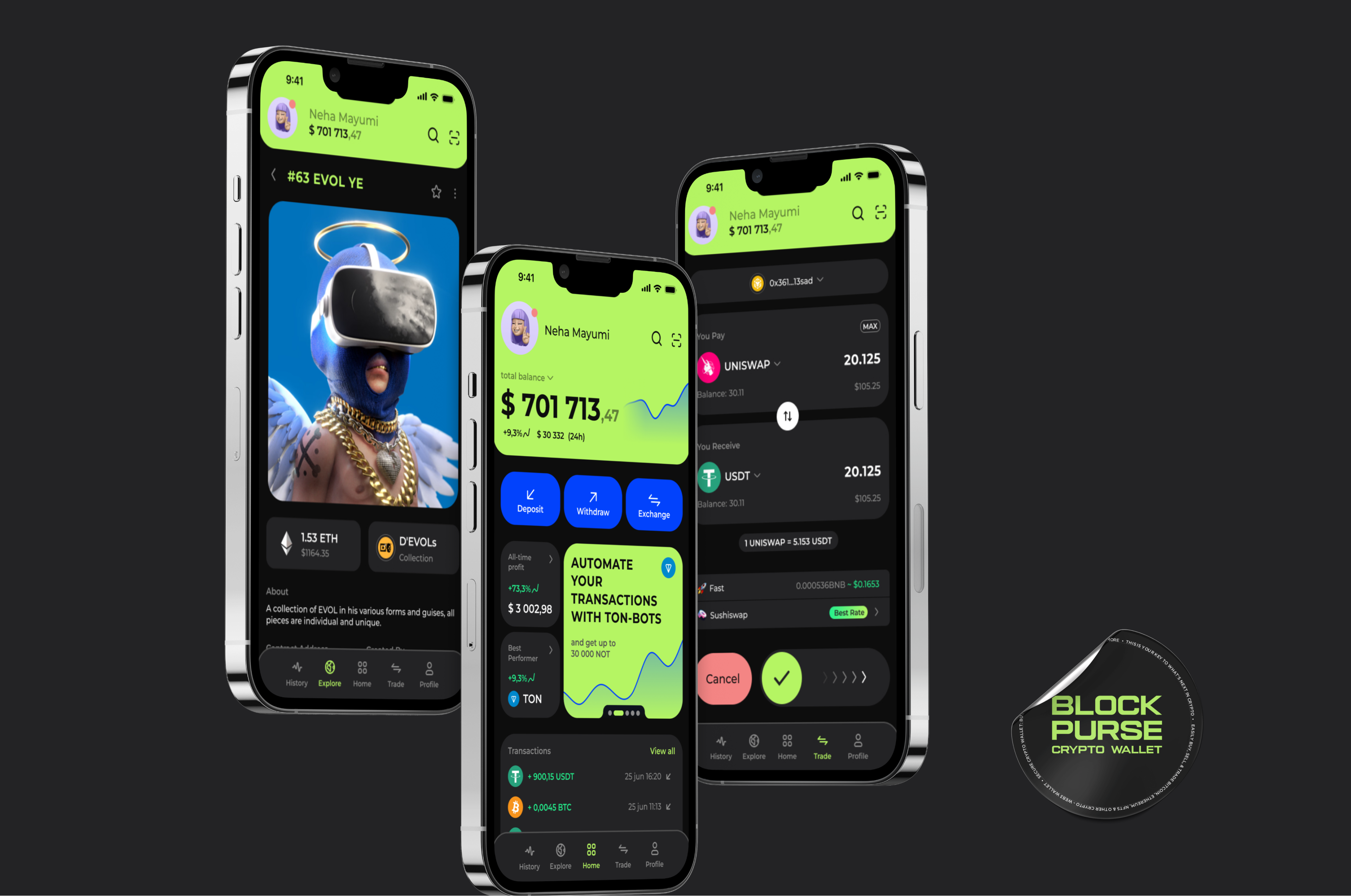Crypto Wallet Mobile App — Изображение №6 — Интерфейсы на Dprofile
