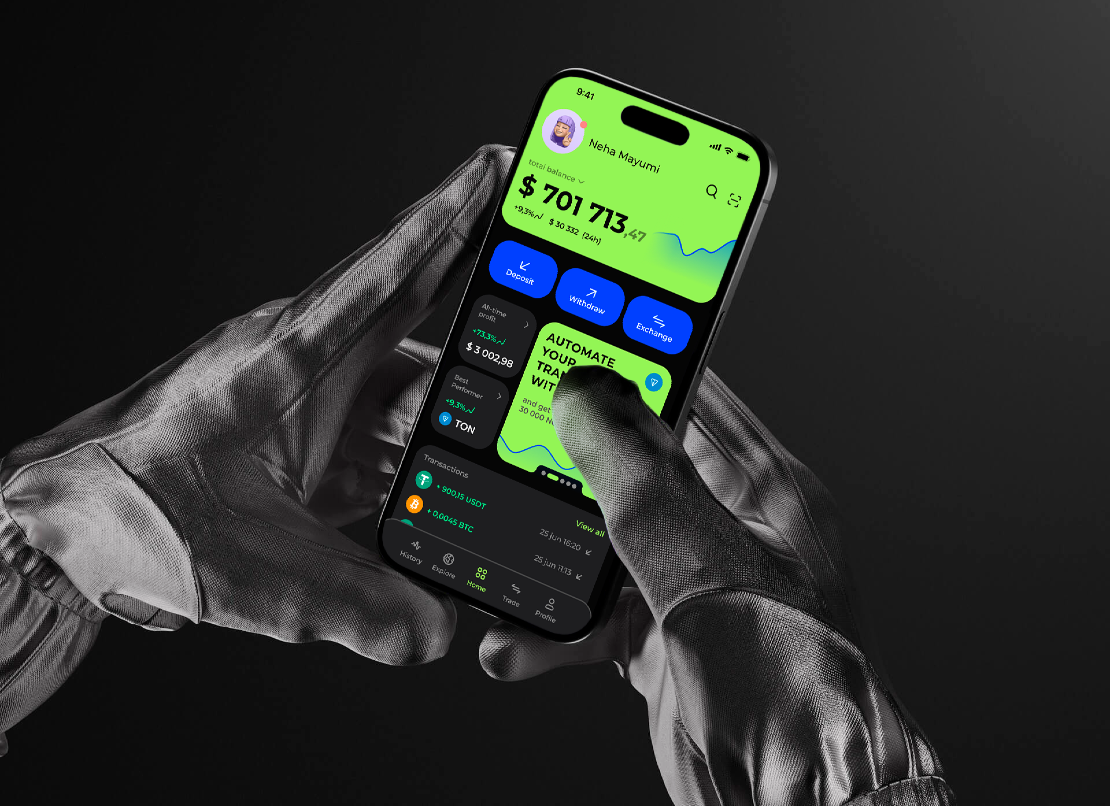 Crypto Wallet Mobile App — Изображение №3 — Интерфейсы на Dprofile