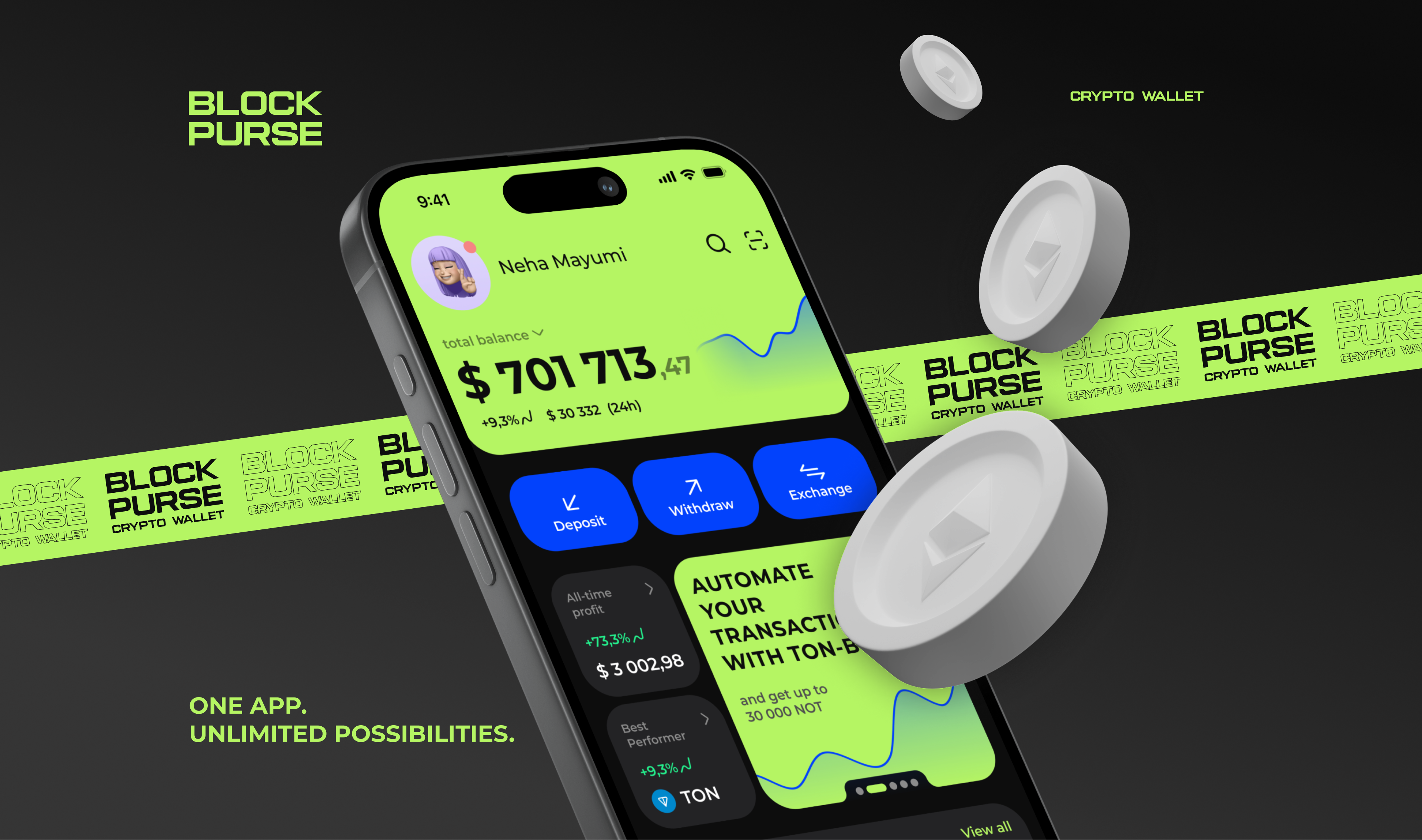 Crypto Wallet Mobile App — Изображение №1 — Интерфейсы на Dprofile