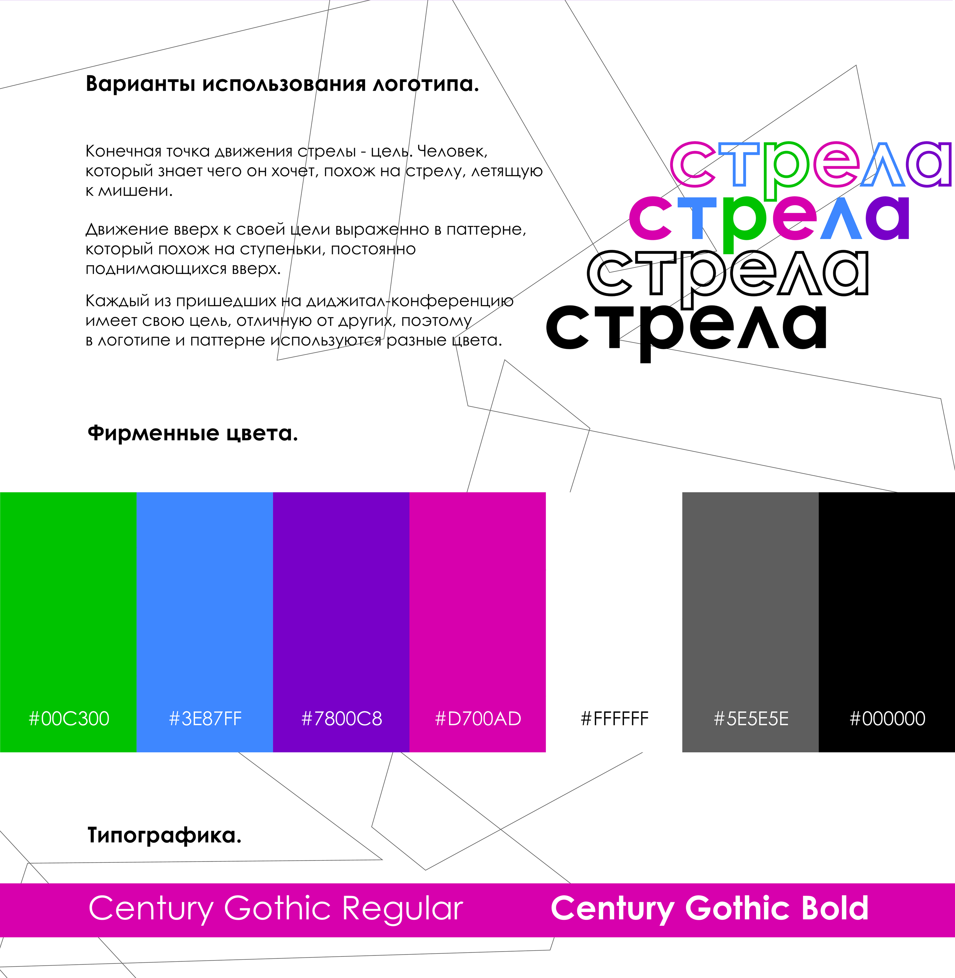 Digital-конференция "Стрела" / Айдентика / — Изображение №3 — Брендинг, Графика на Dprofile