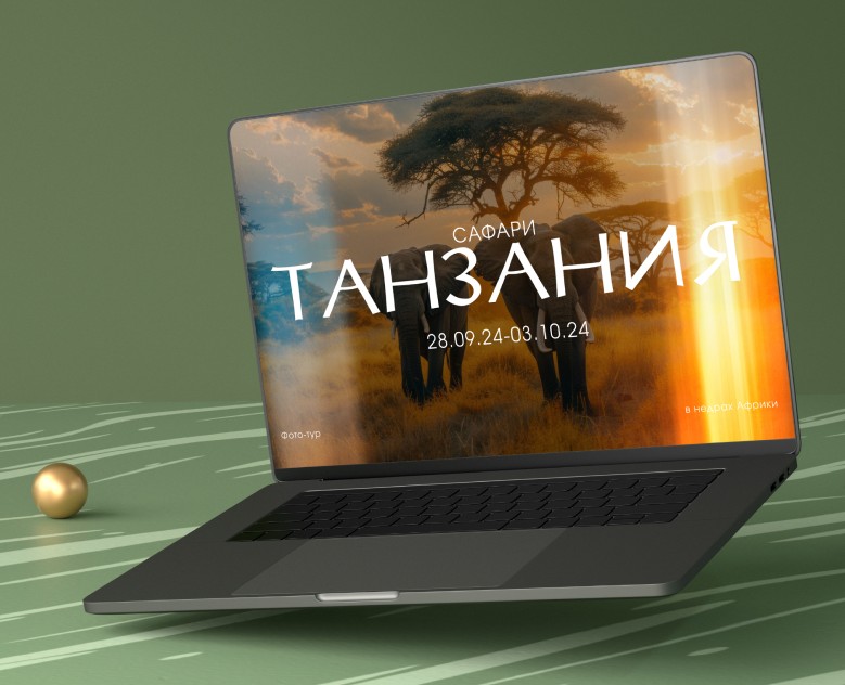 Презентация-визитка для Авторского фото-тура в Танзанию — Графика на Dprofile