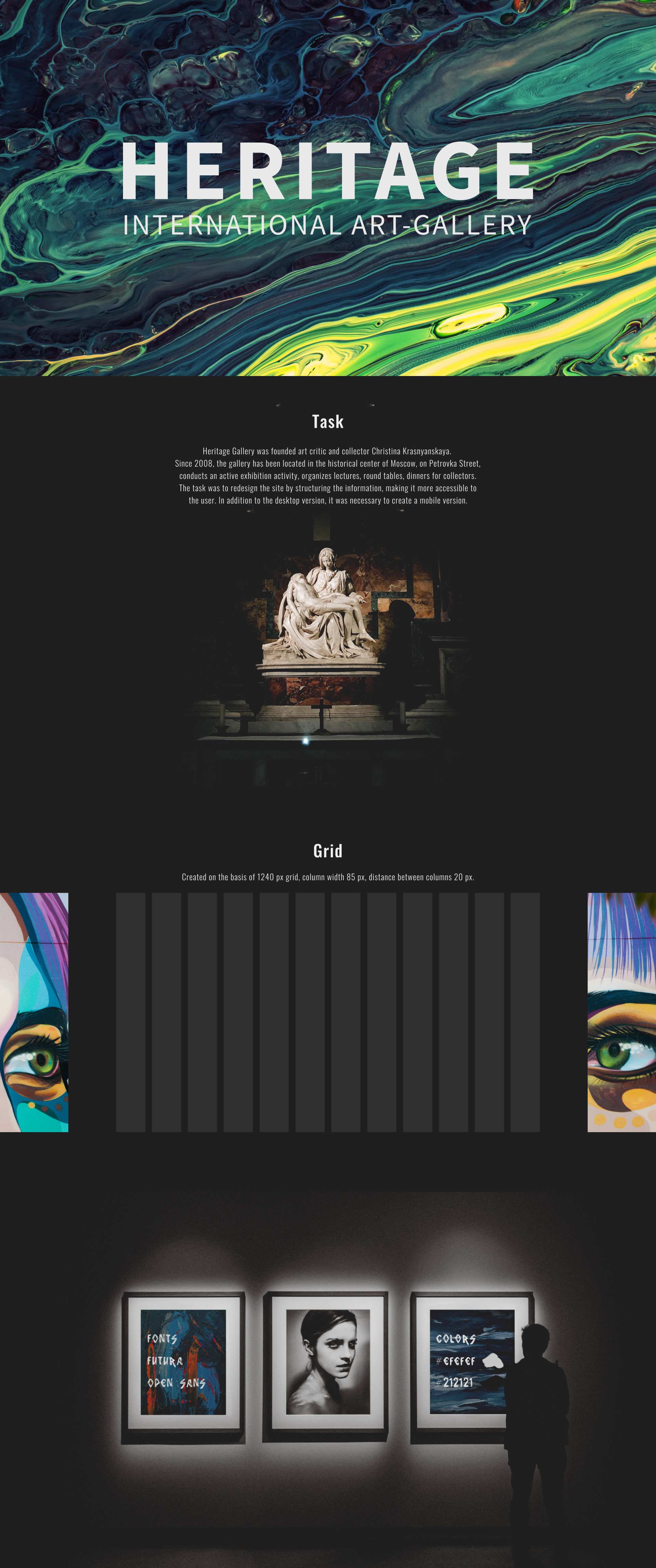 Heritage Art Gallery redesign — Изображение №1 — Интерфейсы на Dprofile