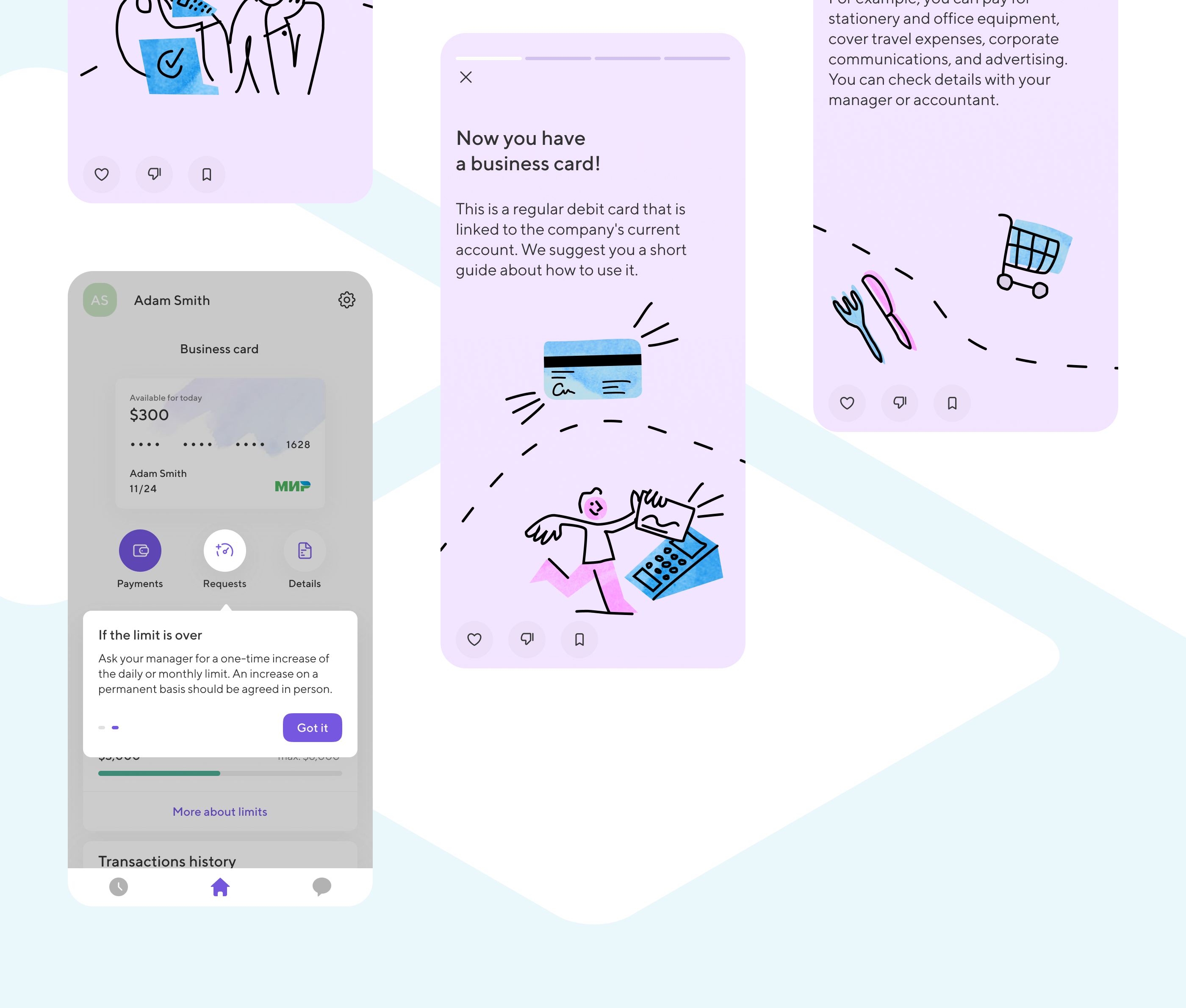 Forward-Thinking Corporate Cards — Изображение №6 — Интерфейсы на Dprofile