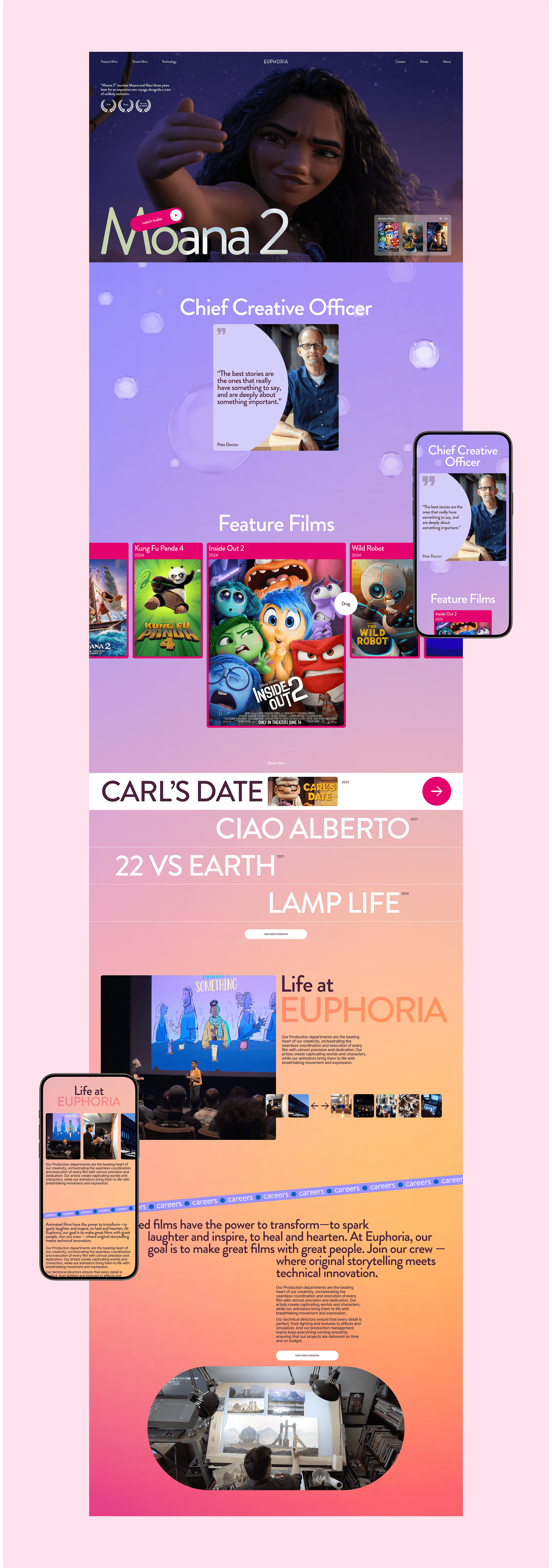 EUPHORIA | Corporate Website — Изображение №3 — Интерфейсы, Брендинг на Dprofile