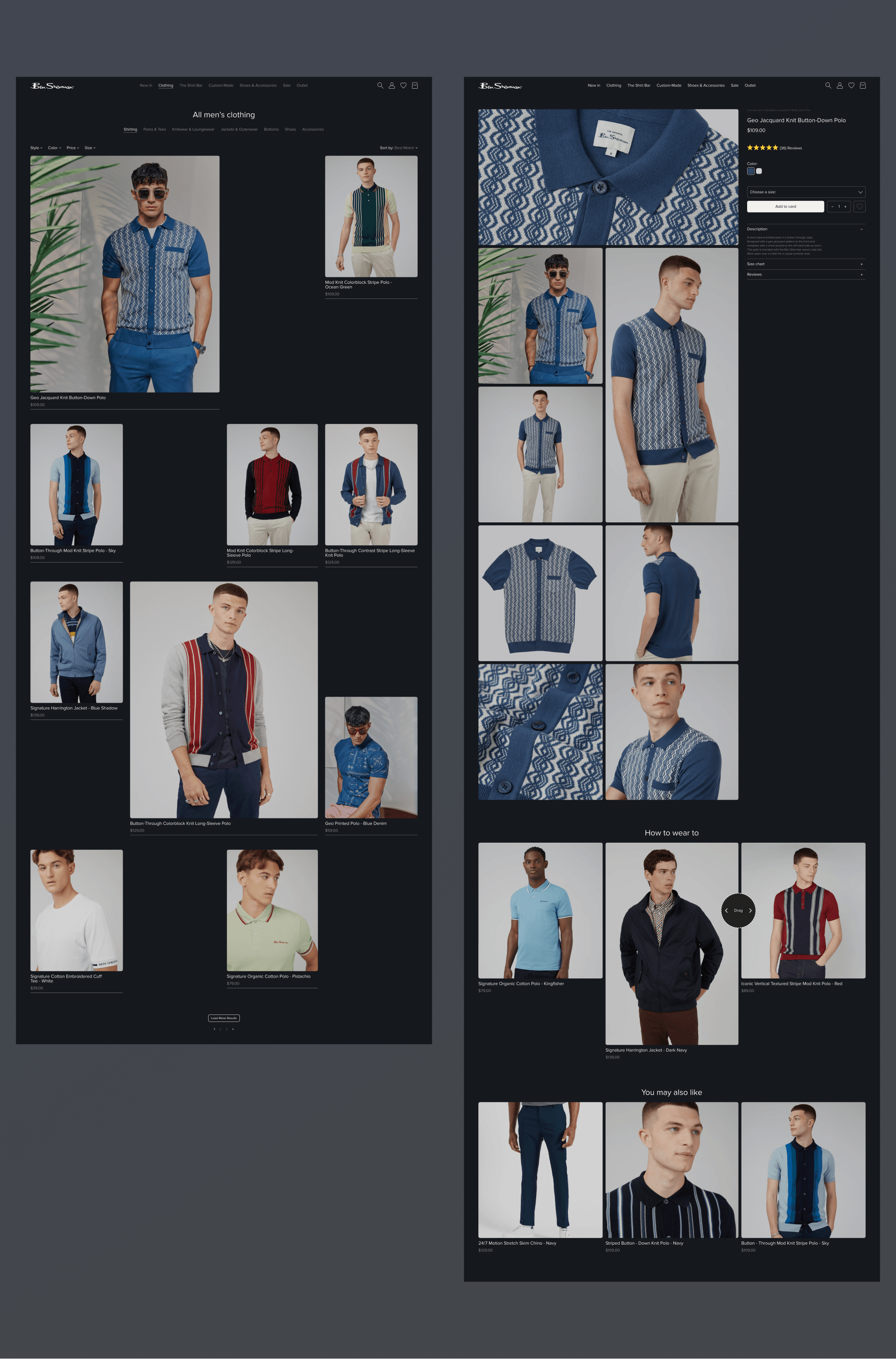 Ben Sherman | E-commerce redesign — Изображение №6 — Интерфейсы, Брендинг на Dprofile