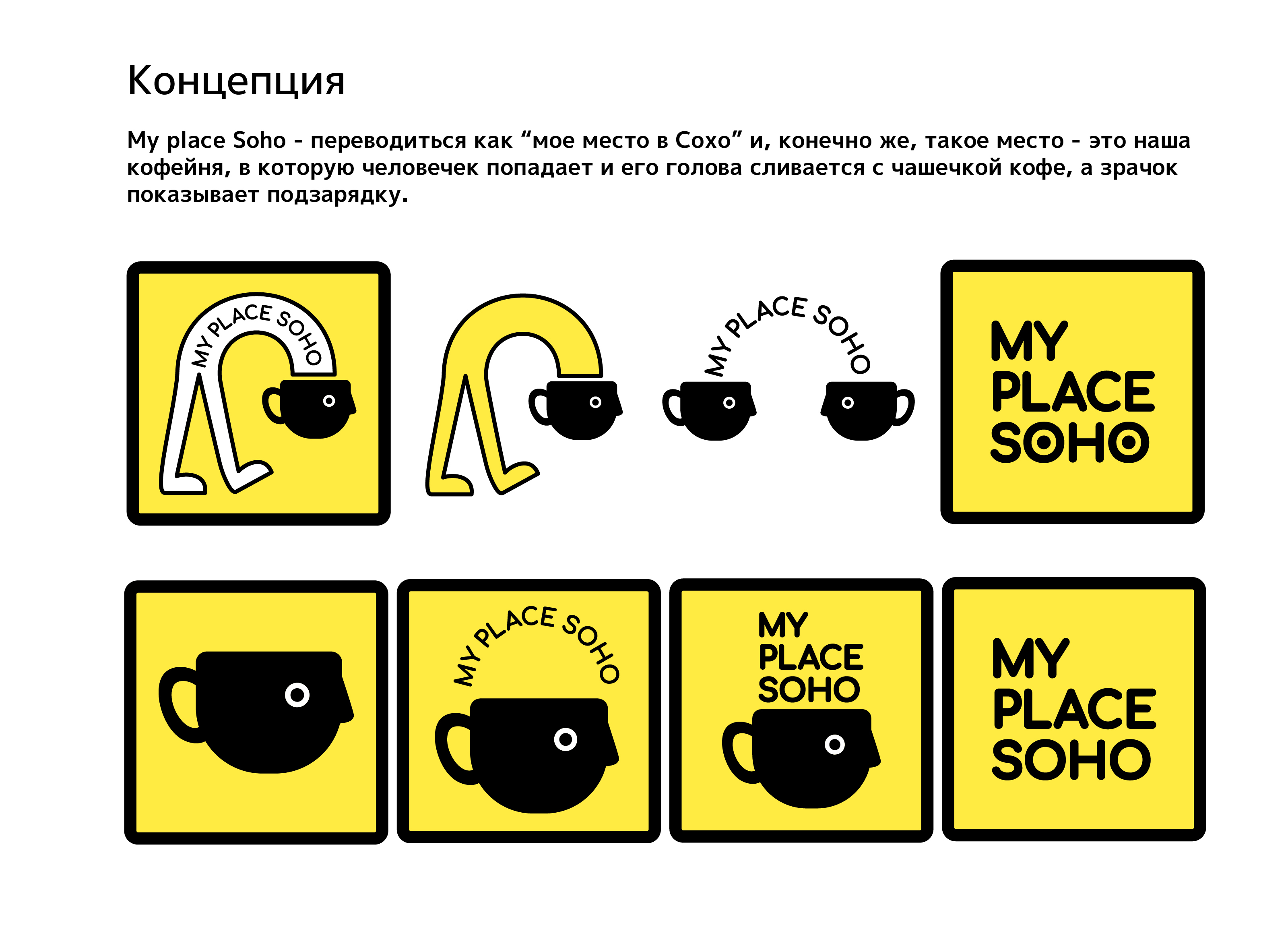 Фирменный стиль кофейни "MY PLACE SOHO" — Изображение №7 — Брендинг, Иллюстрация на Dprofile
