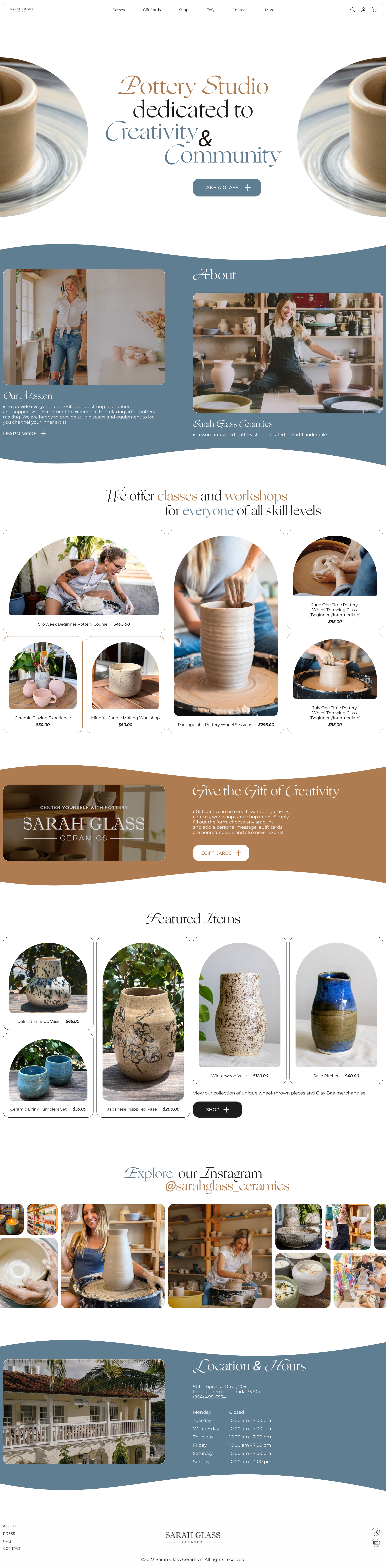 Sarah Glass Ceramics | Redesign — Изображение №1 — Интерфейсы, Маркетинг на Dprofile