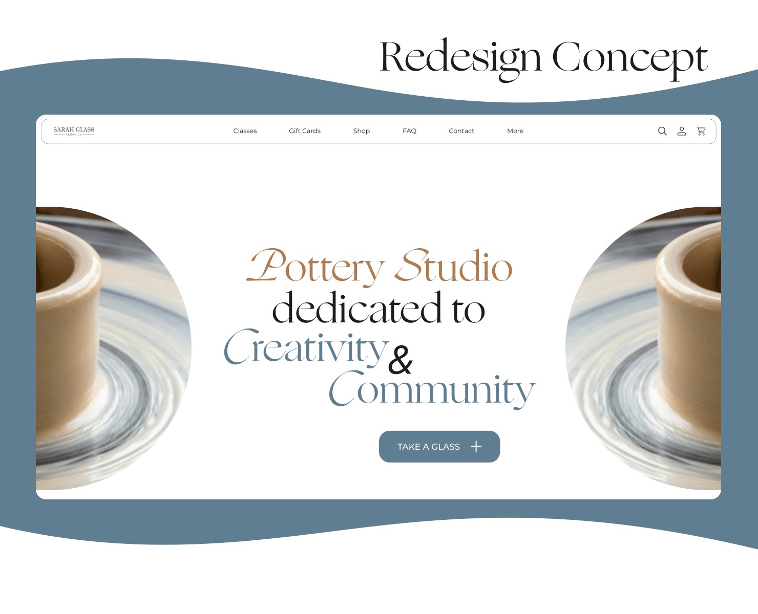 Sarah Glass Ceramics | Redesign — Интерфейсы, Маркетинг на Dprofile