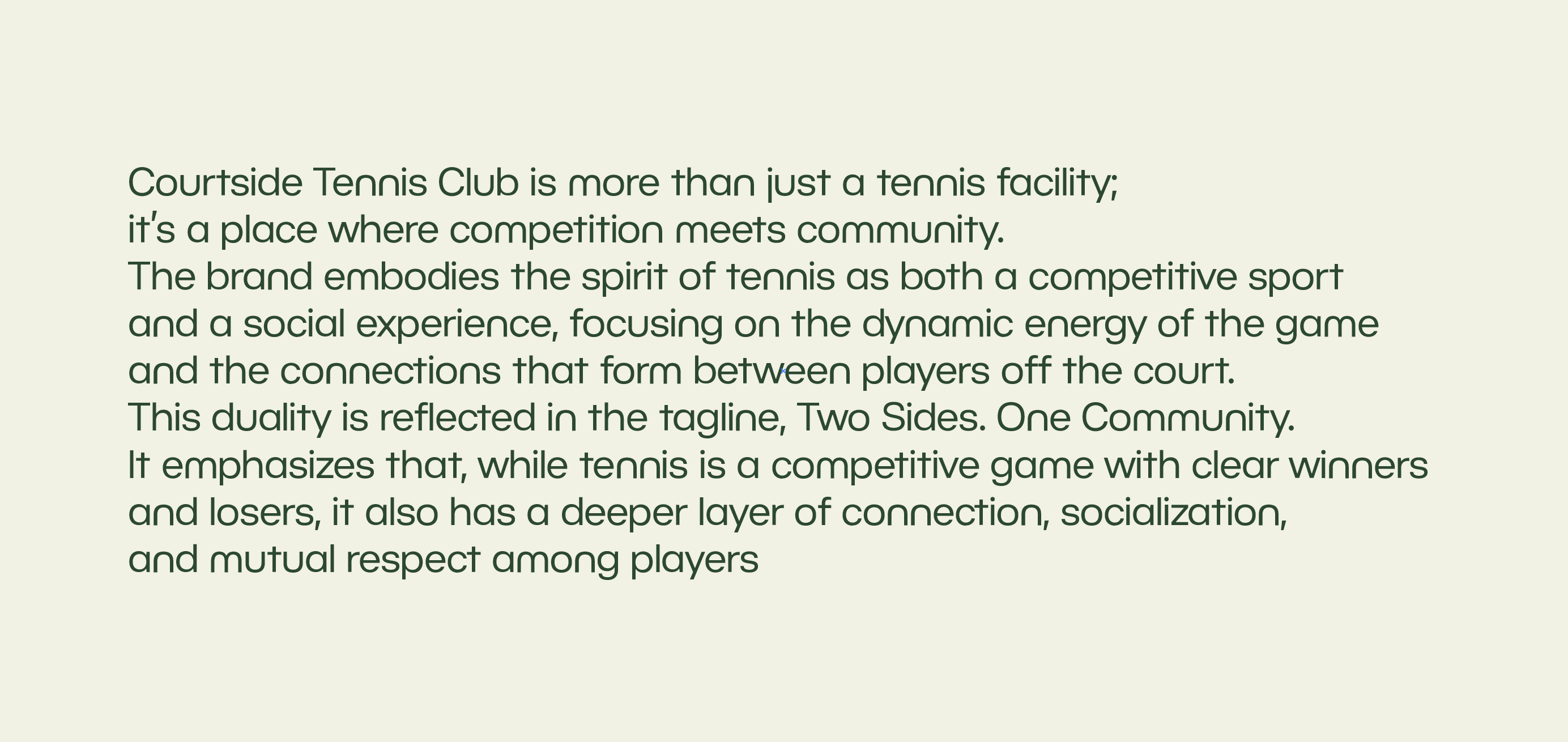 Courtside | Identity for Tennis club — Изображение №2 — Брендинг на Dprofile