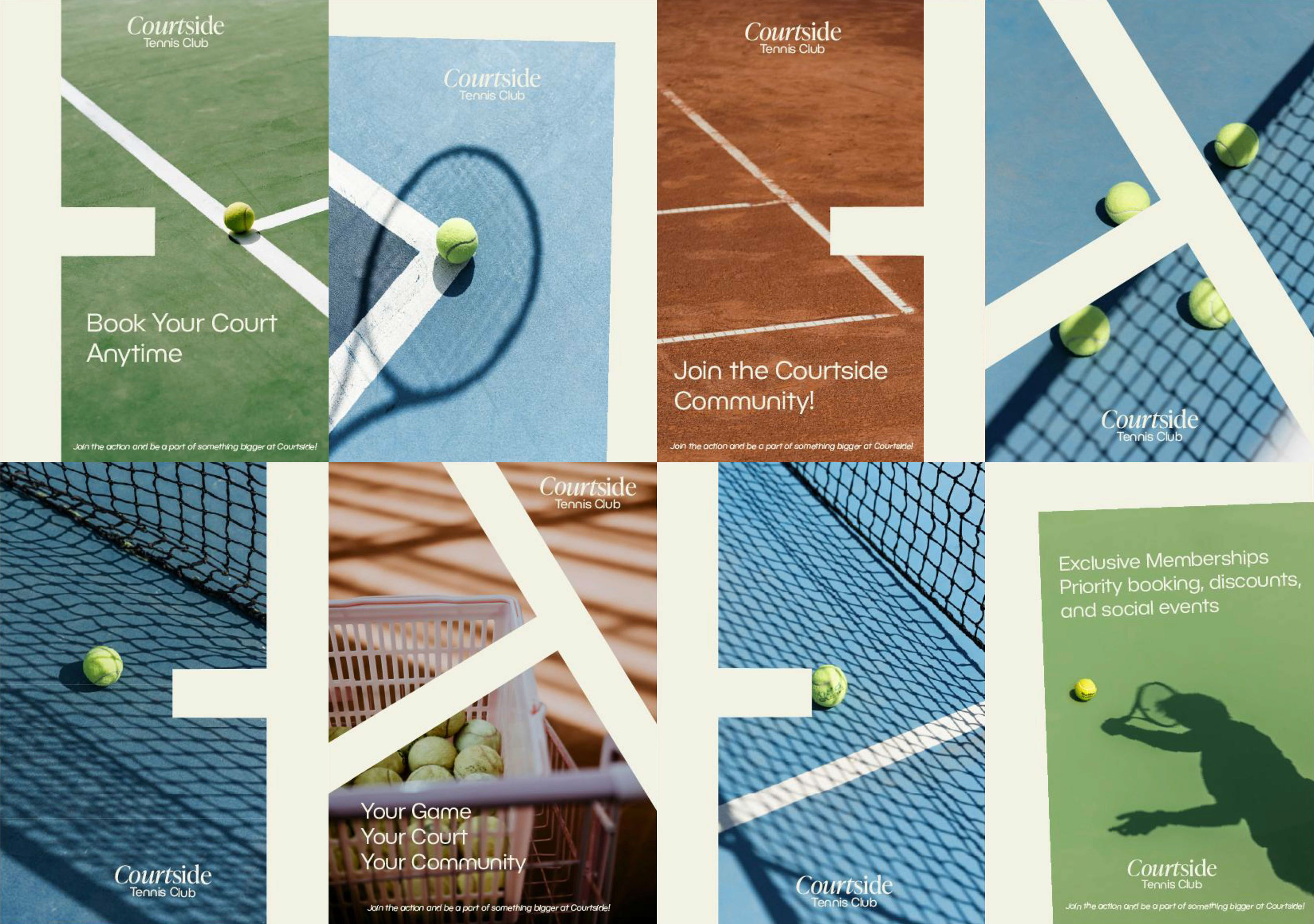 Courtside | Identity for Tennis club — Изображение №9 — Брендинг на Dprofile