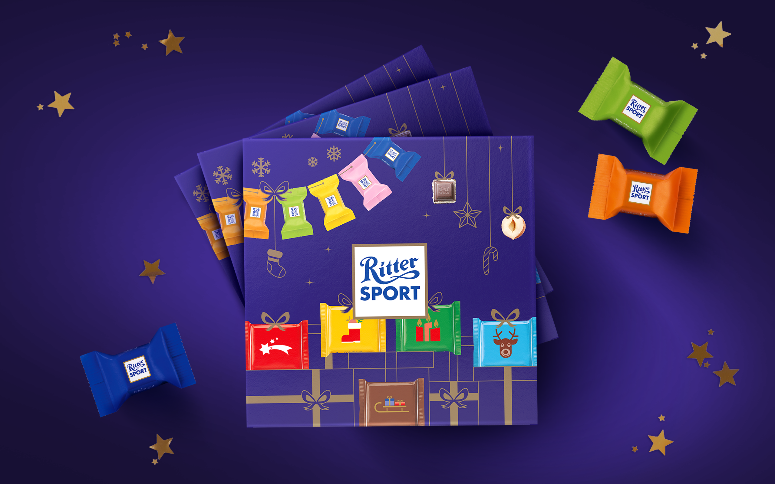 Новогодний Ritter Sport 24 — Изображение №1 — Интерфейсы, Брендинг на Dprofile