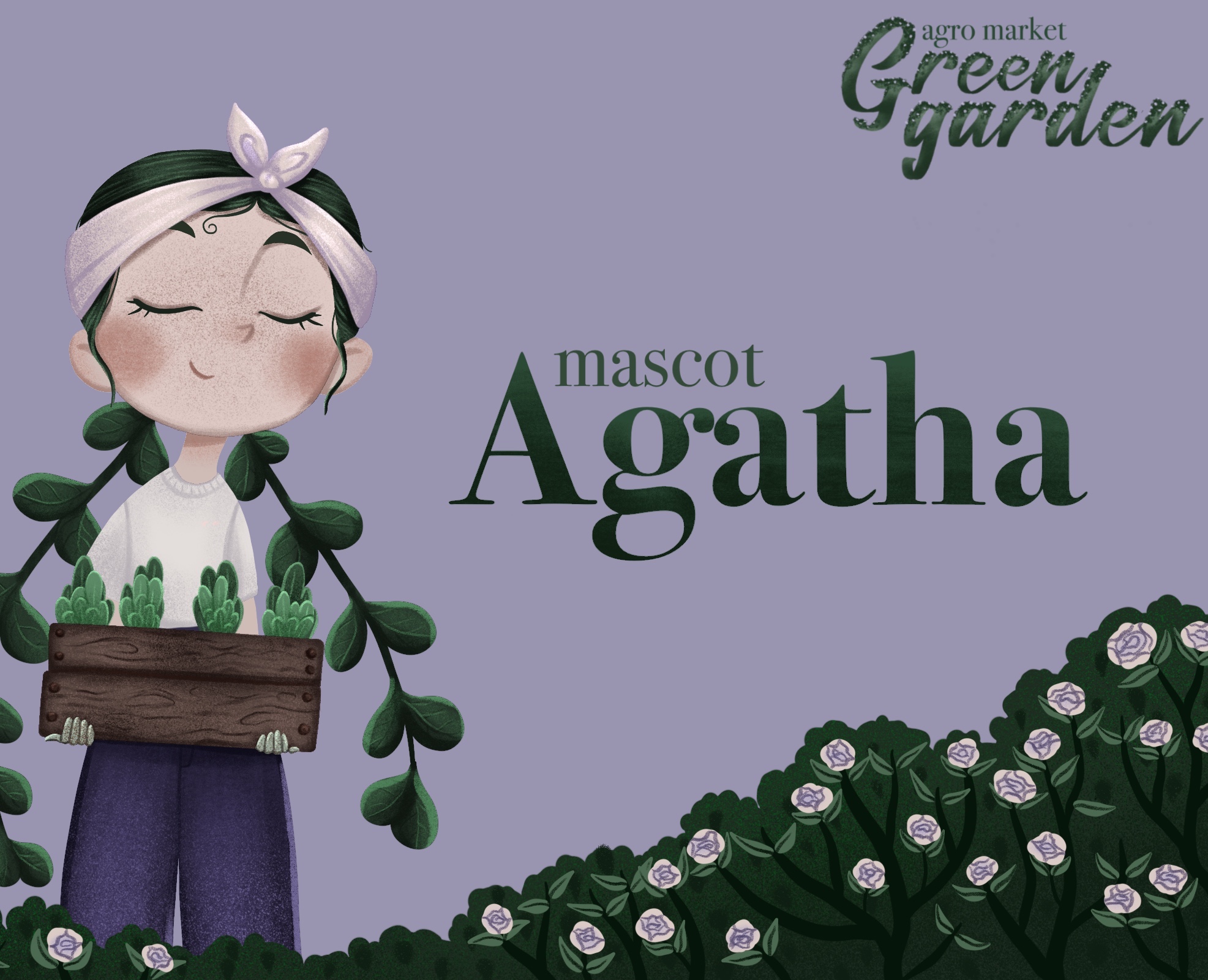 Персонаж Агата для садового гипермаркета Green Garden — Иллюстрация на Dprofile