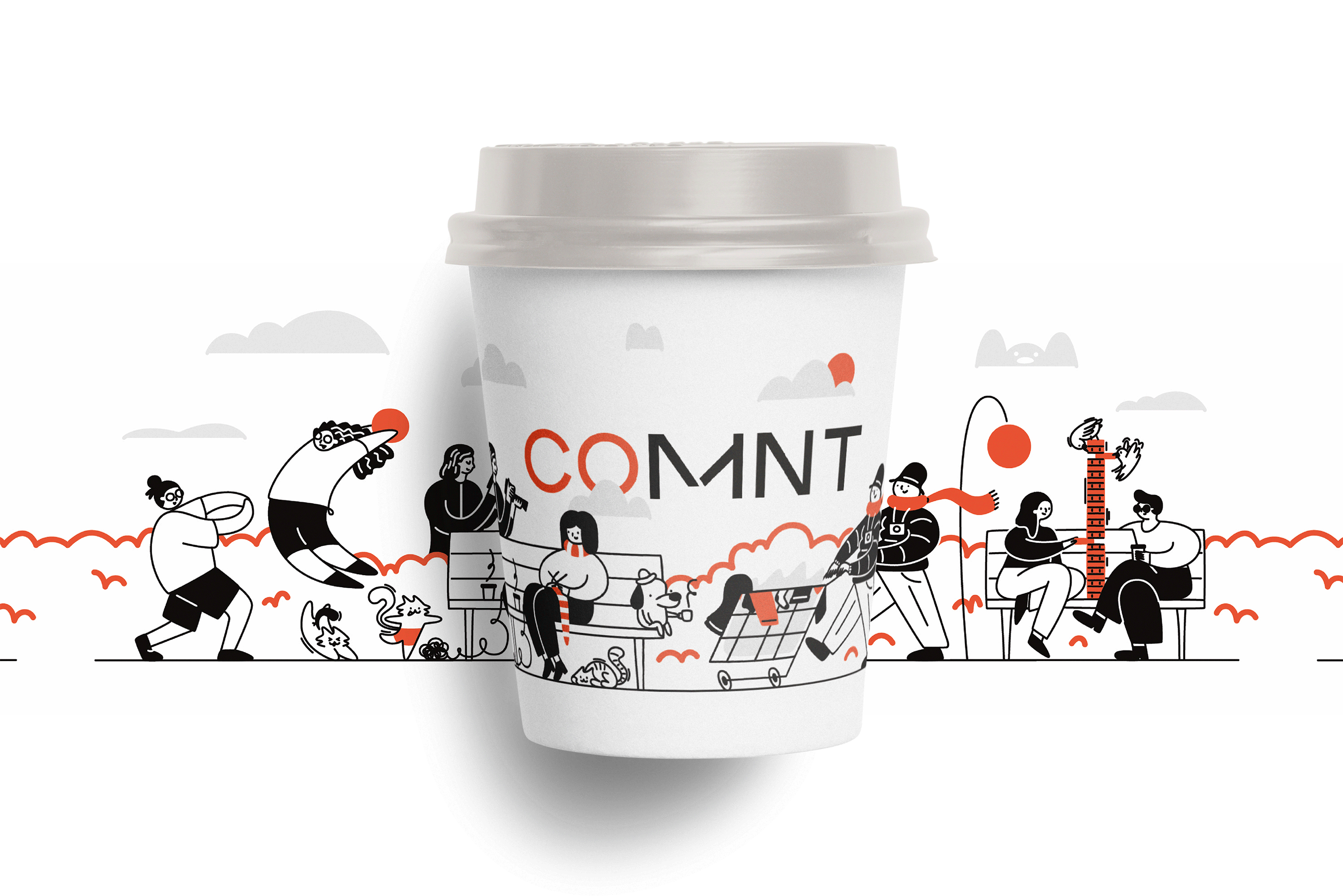 Стаканчики для COMMUNITY — Изображение №1 — Брендинг, Иллюстрация на Dprofile