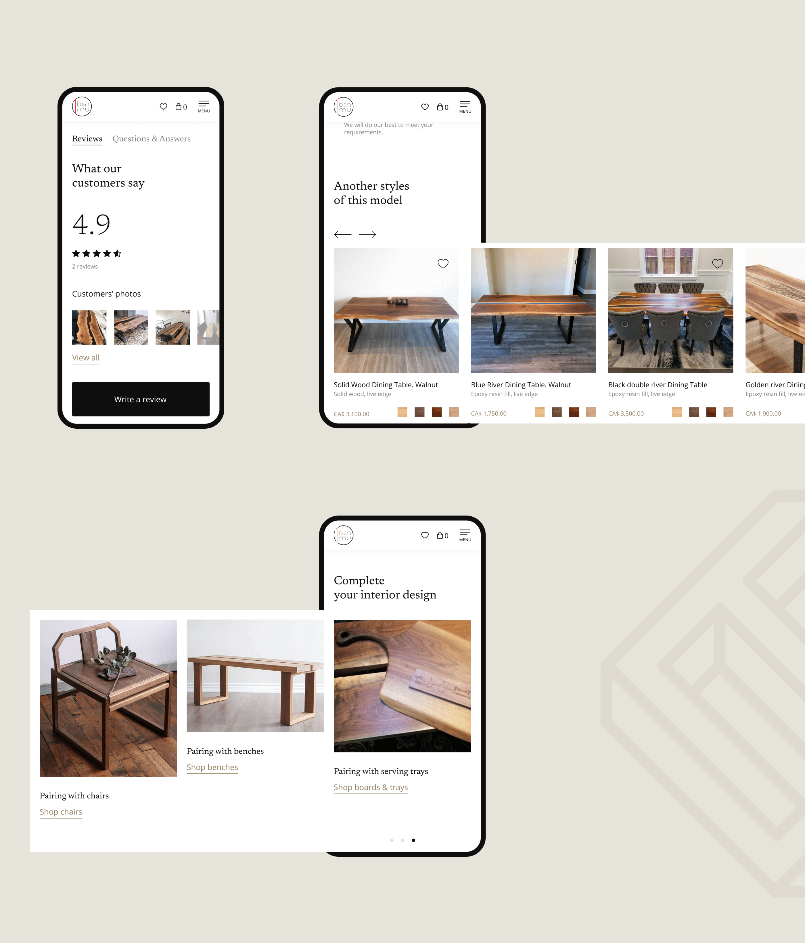 E-commerce ◈ Furniture studio website redesign — Изображение №12 — Интерфейсы на Dprofile