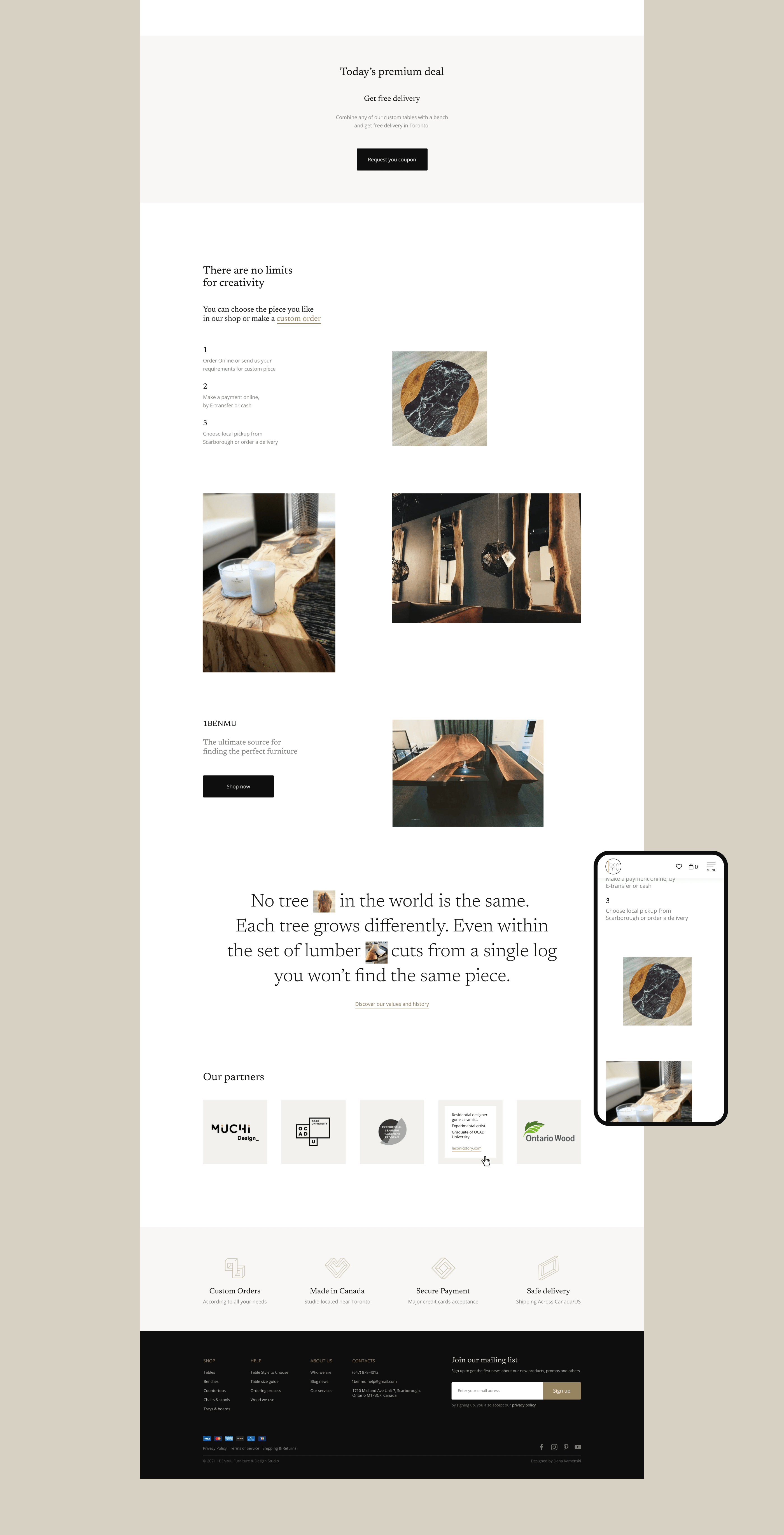 E-commerce ◈ Furniture studio website redesign — Изображение №4 — Интерфейсы на Dprofile