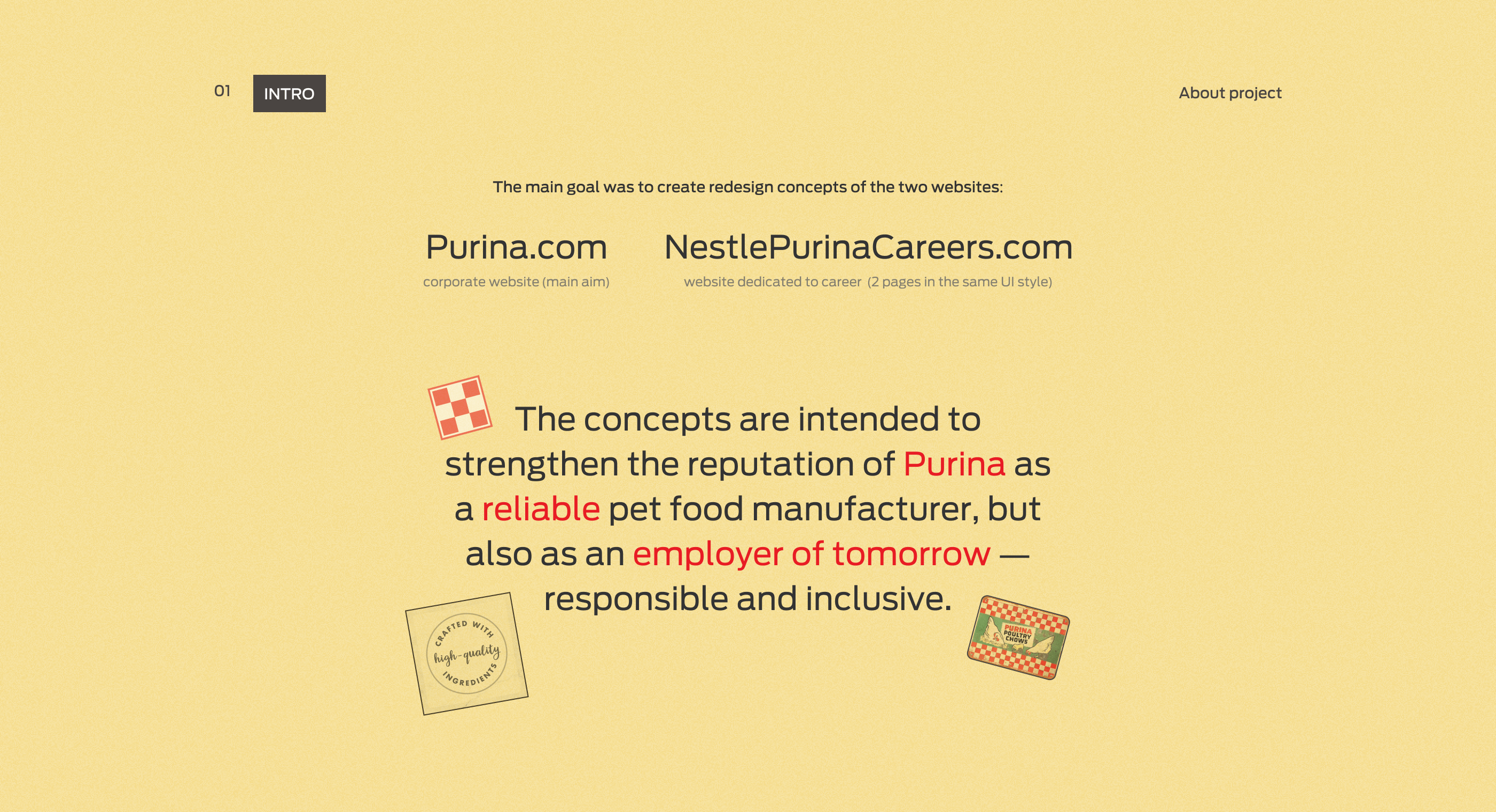Purina Corporate website UX/UI redesign — Изображение №2 — Интерфейсы, Анимация на Dprofile