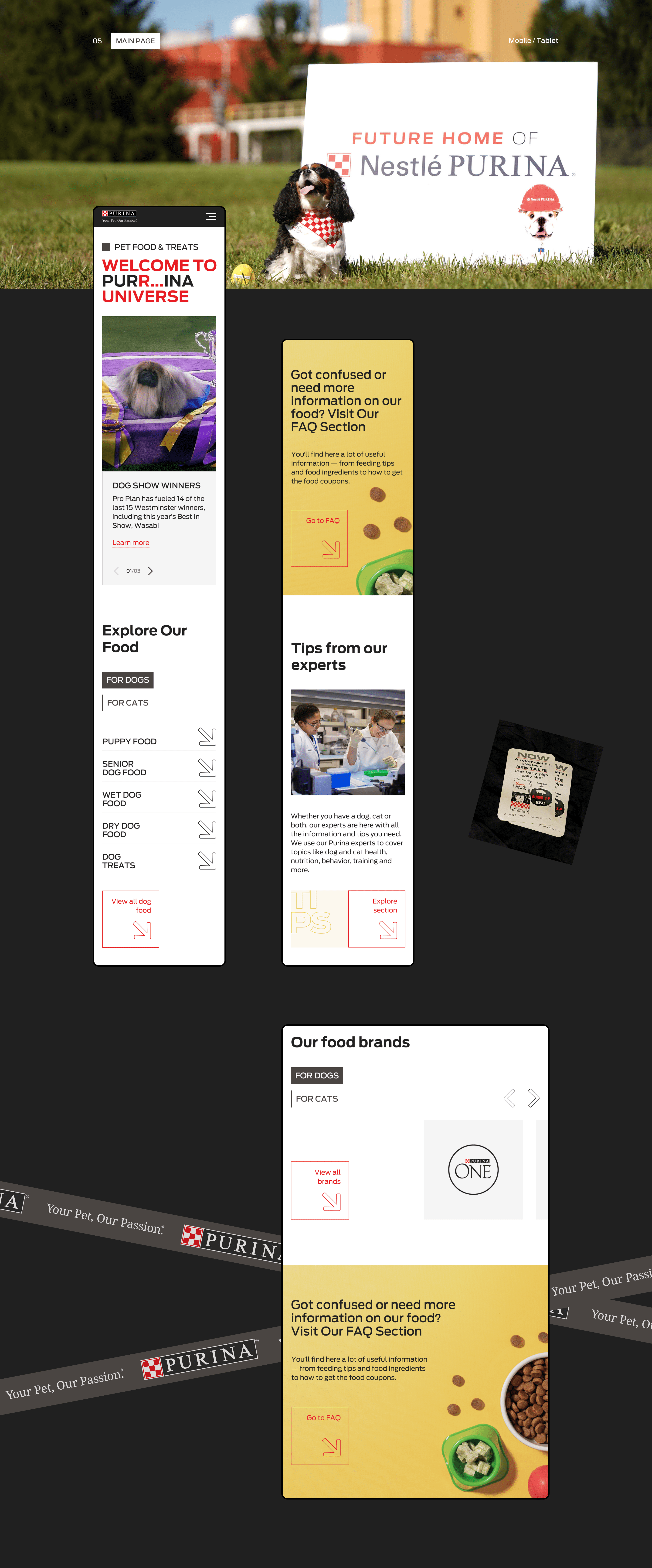 Purina Corporate website UX/UI redesign — Изображение №9 — Интерфейсы, Анимация на Dprofile