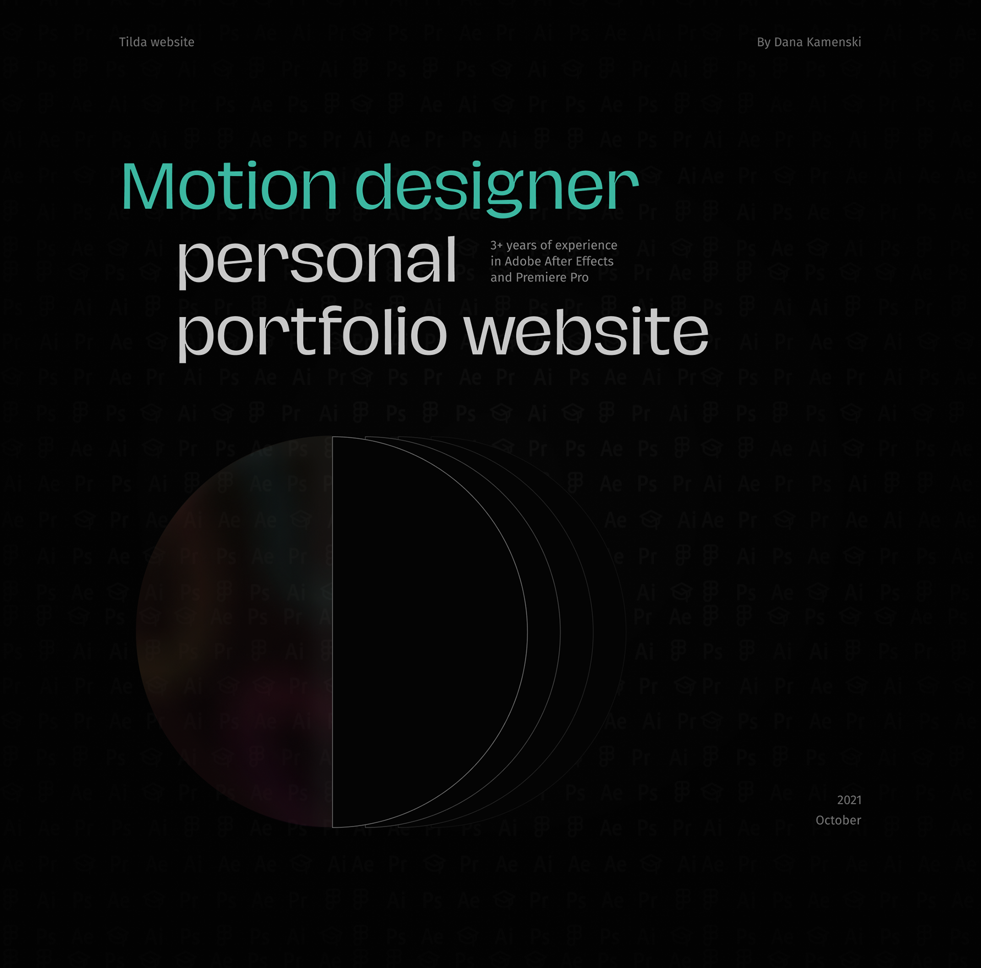 Portfolio website for motion designer — Изображение №1 — Интерфейсы на Dprofile