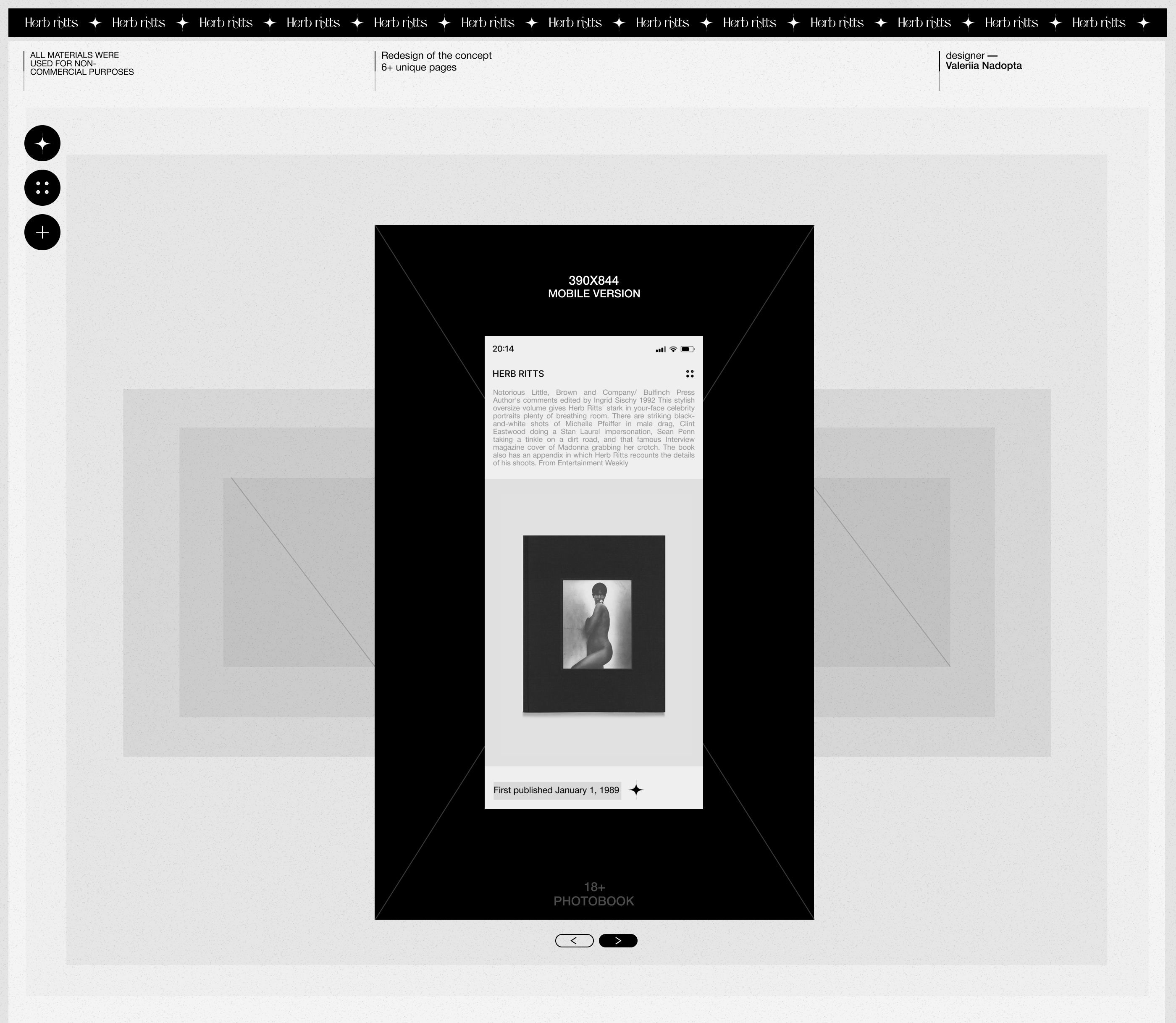 Herb Ritts — Изображение №2 — Интерфейсы, Графика на Dprofile