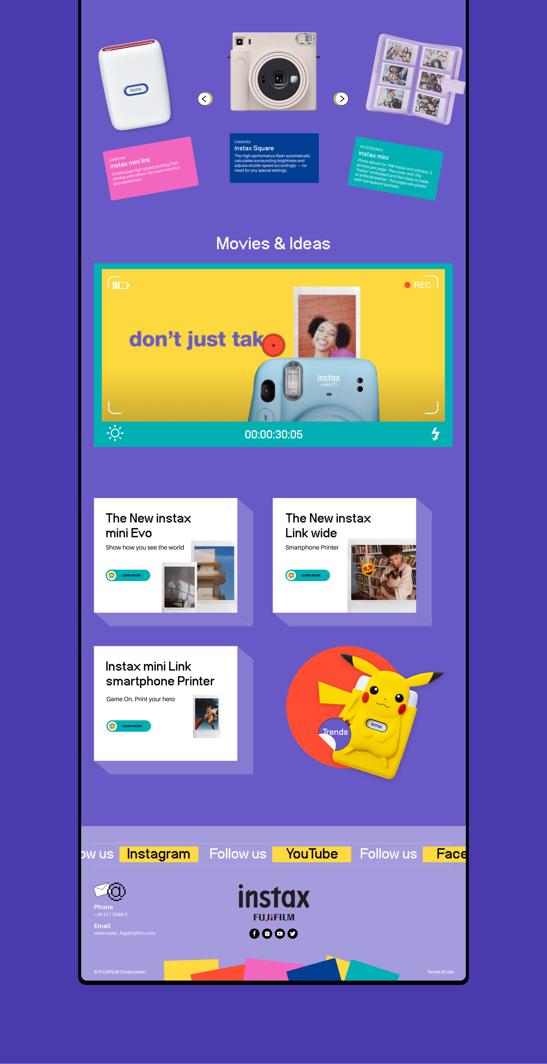 INSTAX website - redesign — Изображение №4 — Интерфейсы, Графика на Dprofile