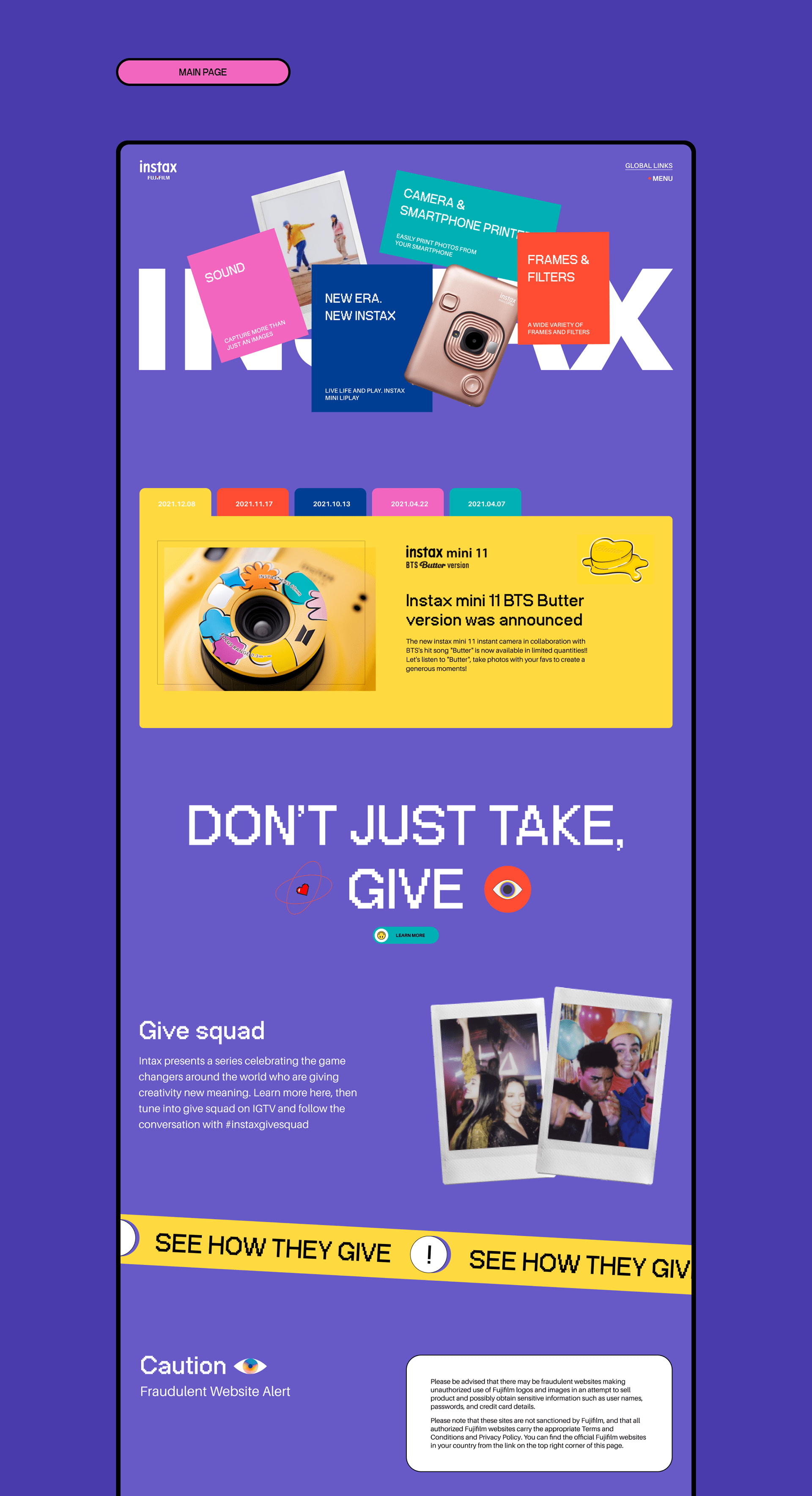 INSTAX website - redesign — Изображение №3 — Интерфейсы, Графика на Dprofile