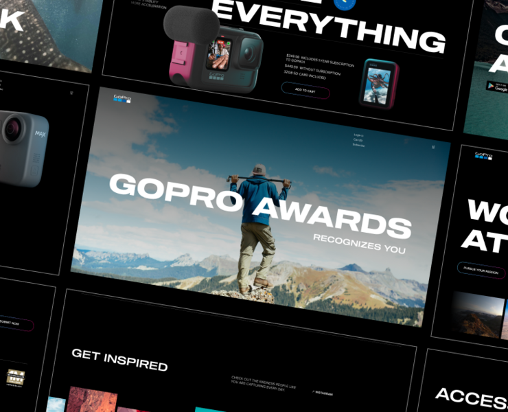 GOPRO- website redesign — Интерфейсы на Dprofile
