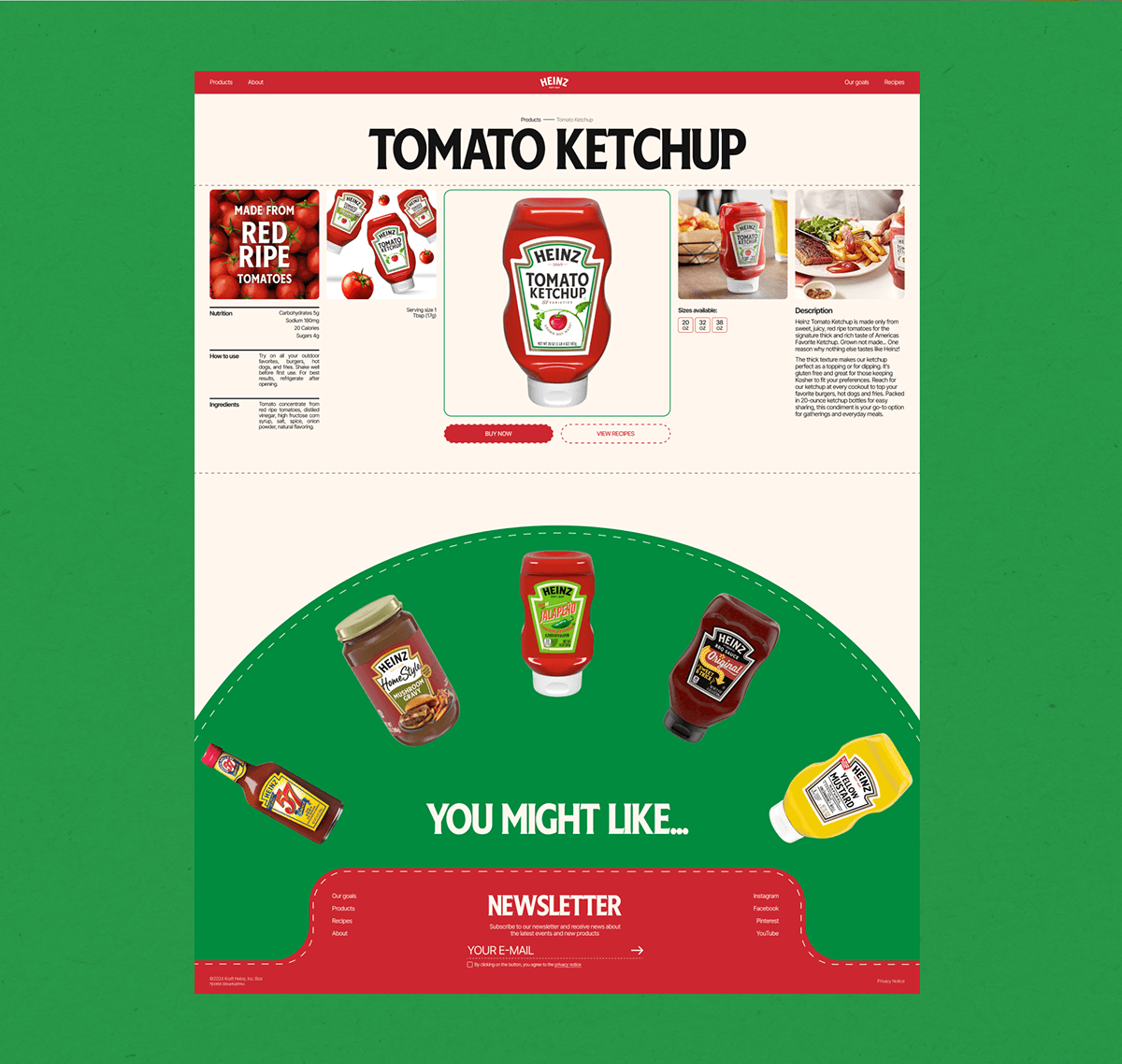 HEINZ | Corporate Website — Изображение №10 — Интерфейсы, Брендинг на Dprofile