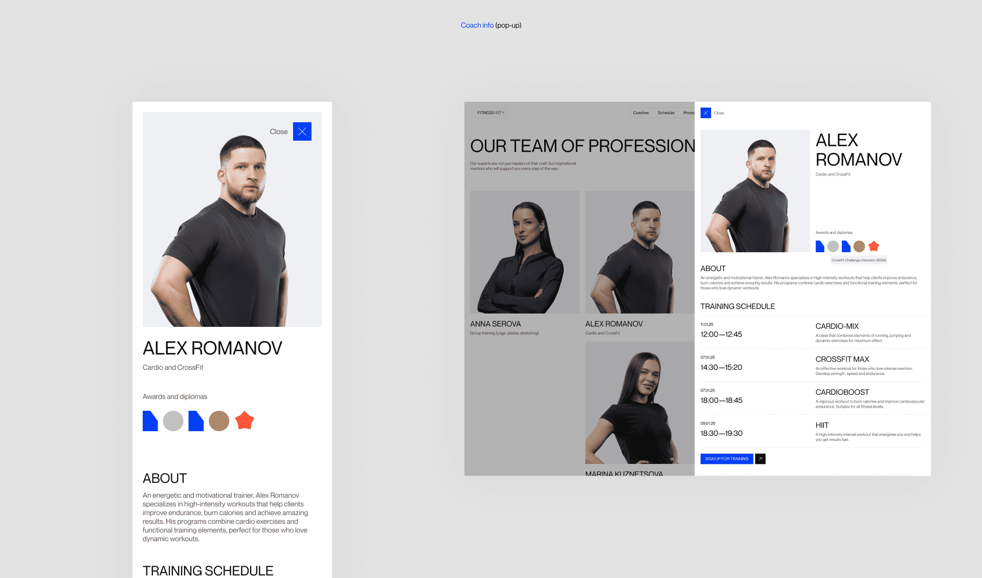 Fitness First | web. & anim. | concept — Изображение №4 — Интерфейсы, Анимация на Dprofile