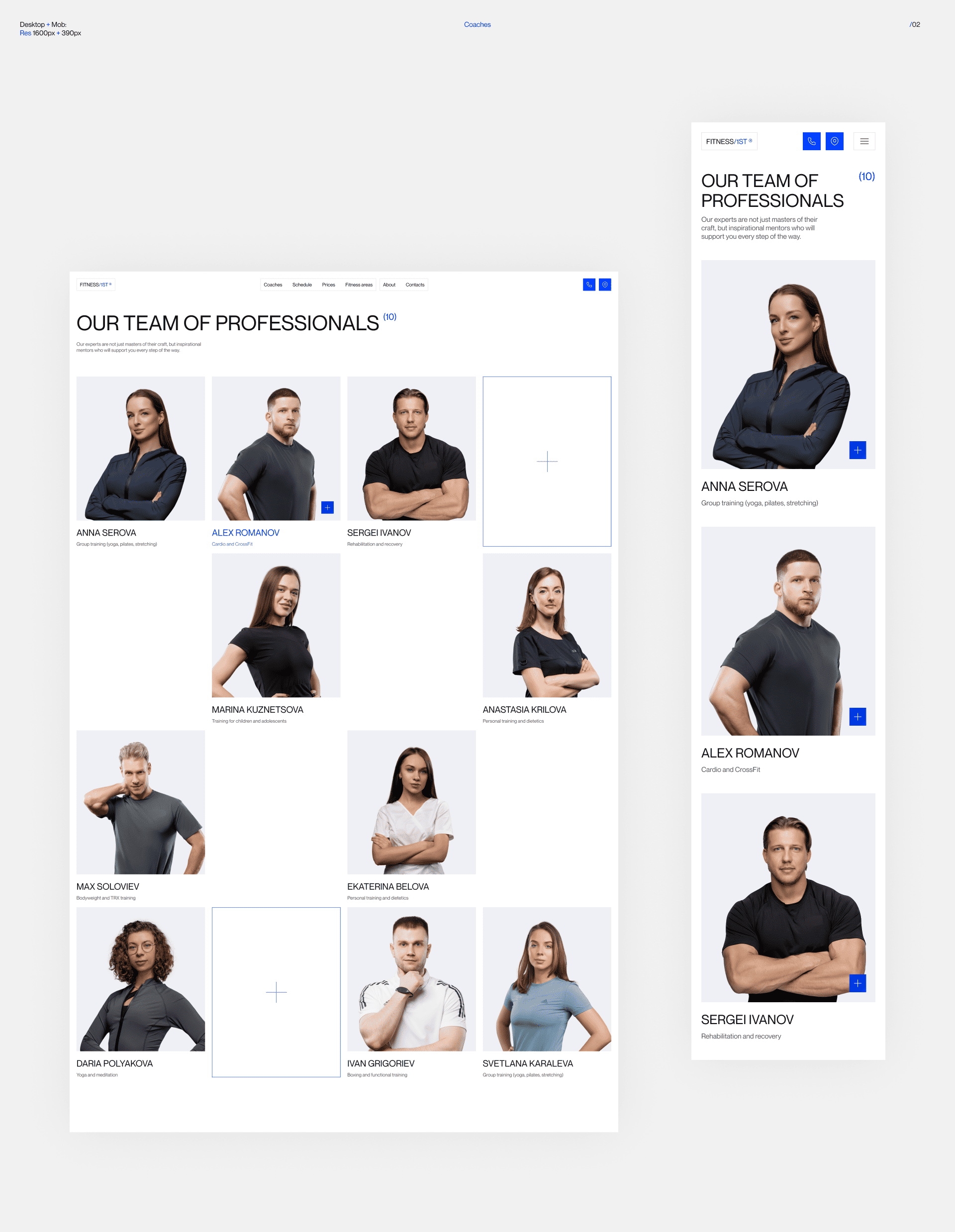Fitness First | web. & anim. | concept — Изображение №3 — Интерфейсы, Анимация на Dprofile