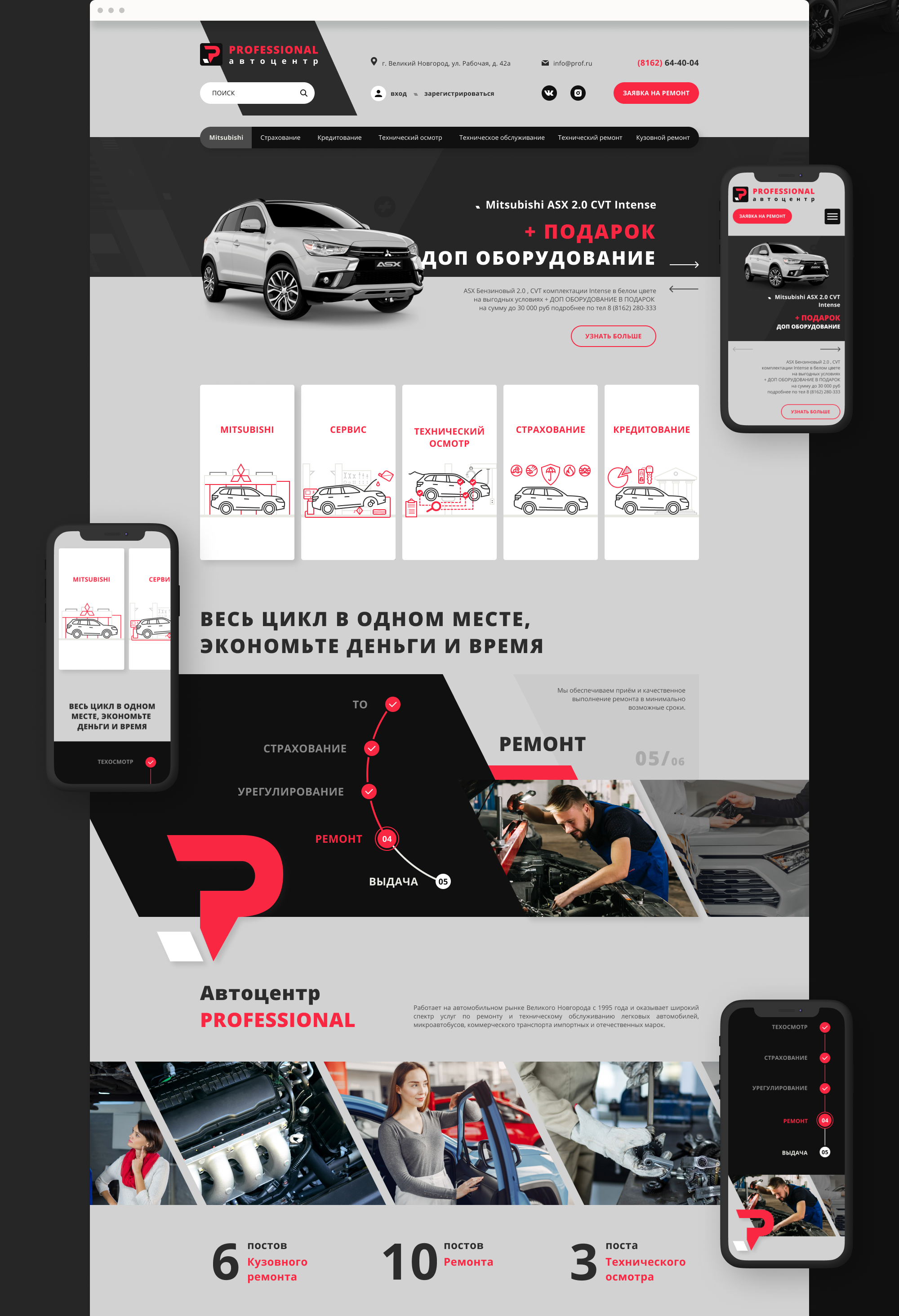 Сайт и брендинг для автомобильного центра | Профессионал — Изображение №4 — Брендинг, Интерфейсы на Dprofile