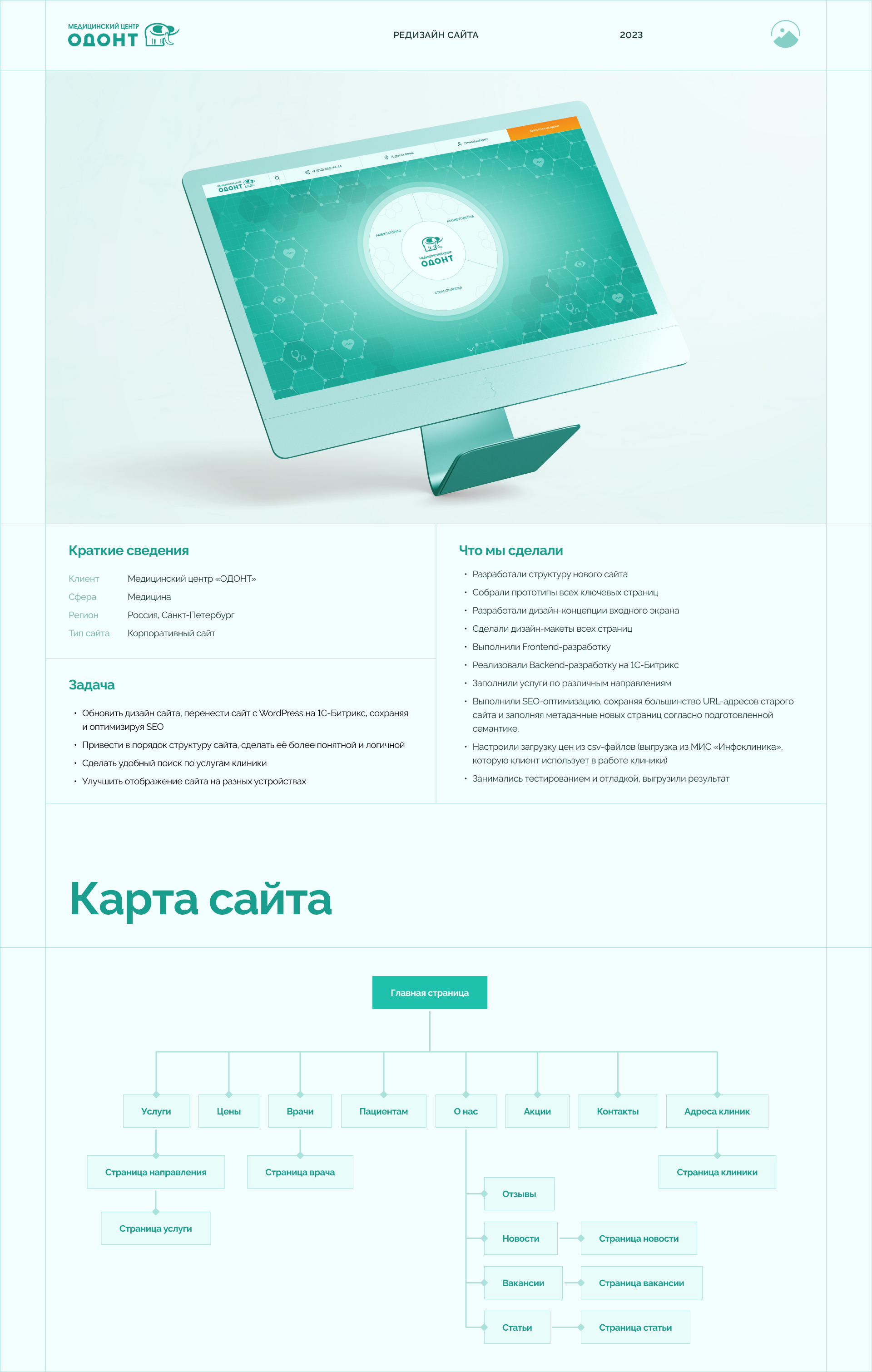 Редизайн сайта медицинского центра ОДОНТ — Изображение №1 — Графика, Интерфейсы на Dprofile