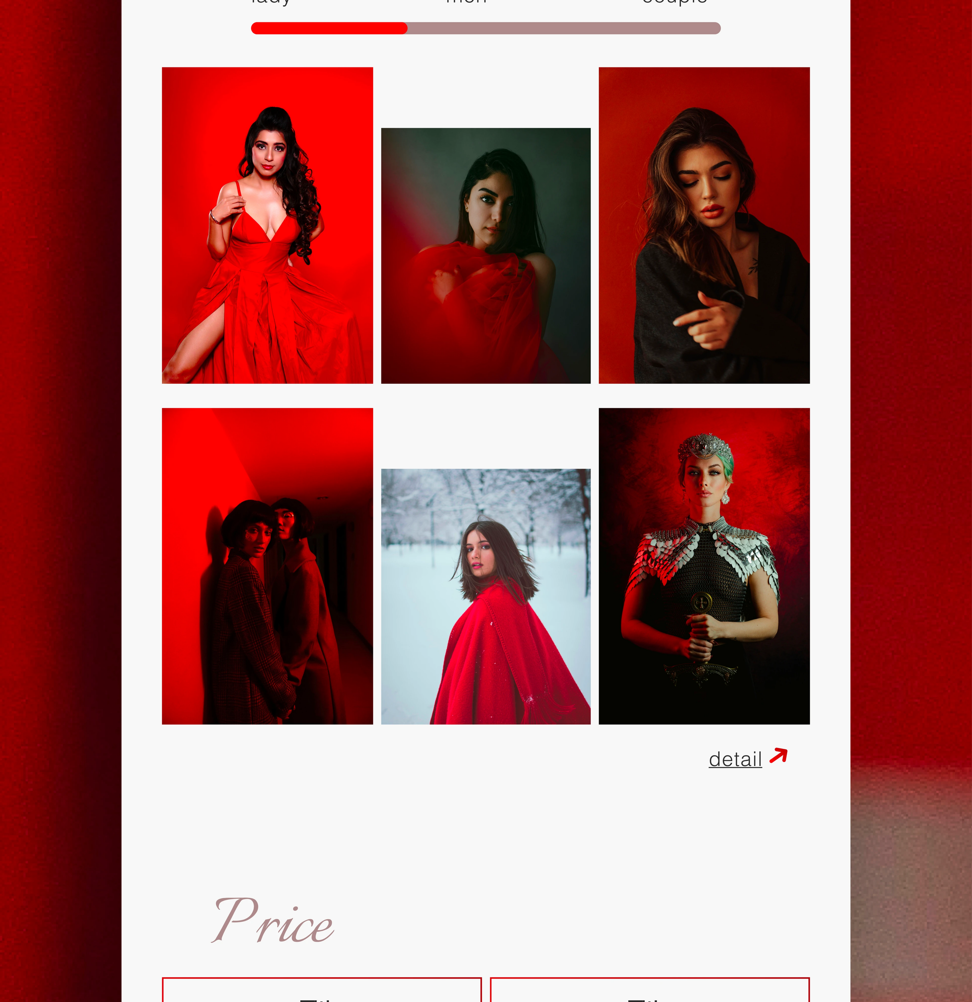 Landing page | Photographer's website — Изображение №3 — Интерфейсы на Dprofile