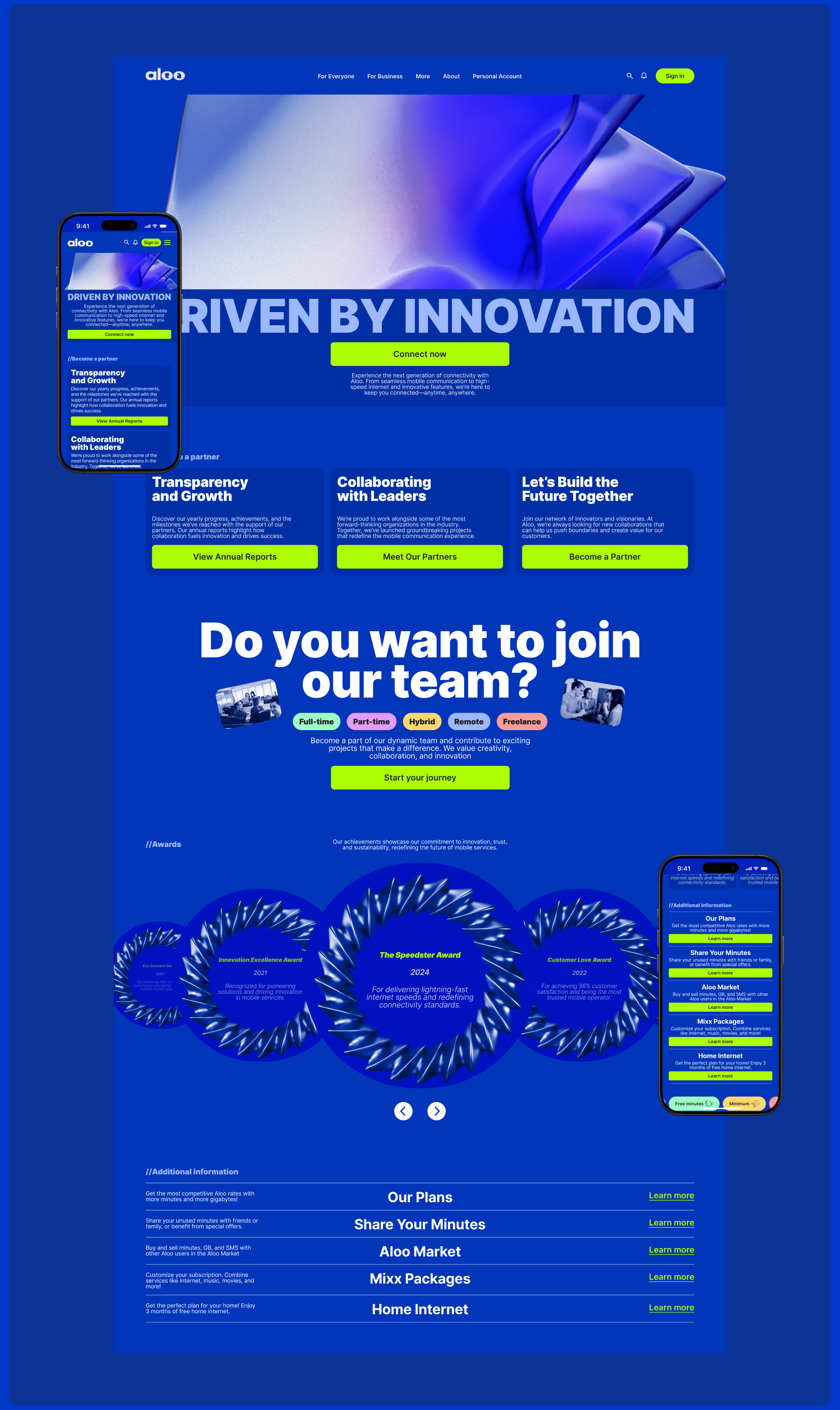 Aloo | Mobile Operator Website — Изображение №7 — Интерфейсы на Dprofile