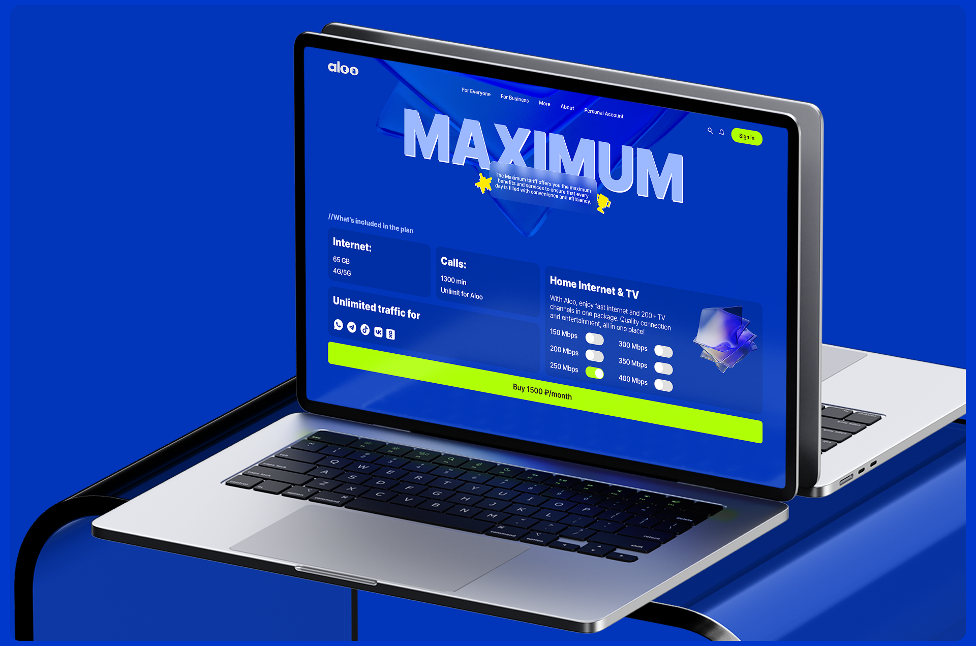 Aloo | Mobile Operator Website — Изображение №5 — Интерфейсы на Dprofile