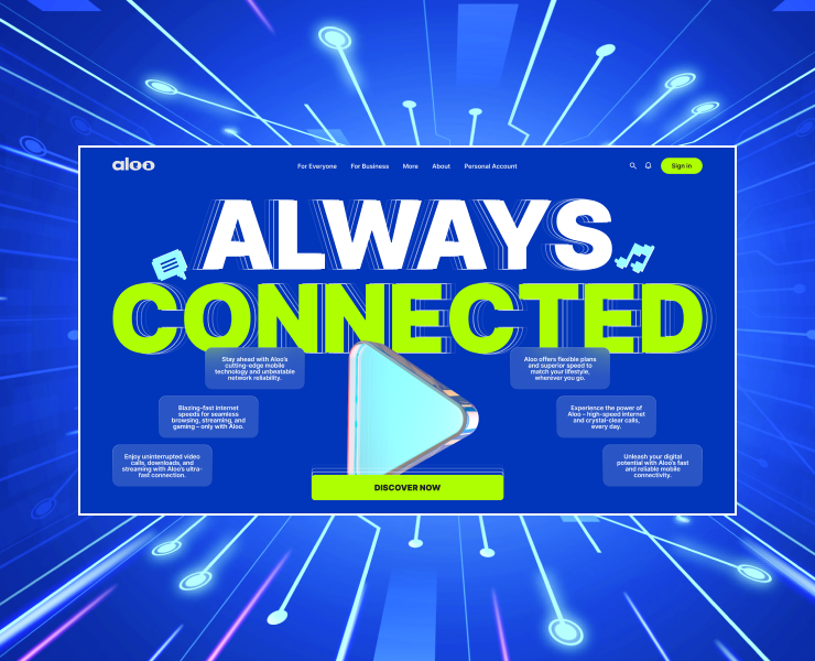 Aloo | Mobile Operator Website — Интерфейсы на Dprofile