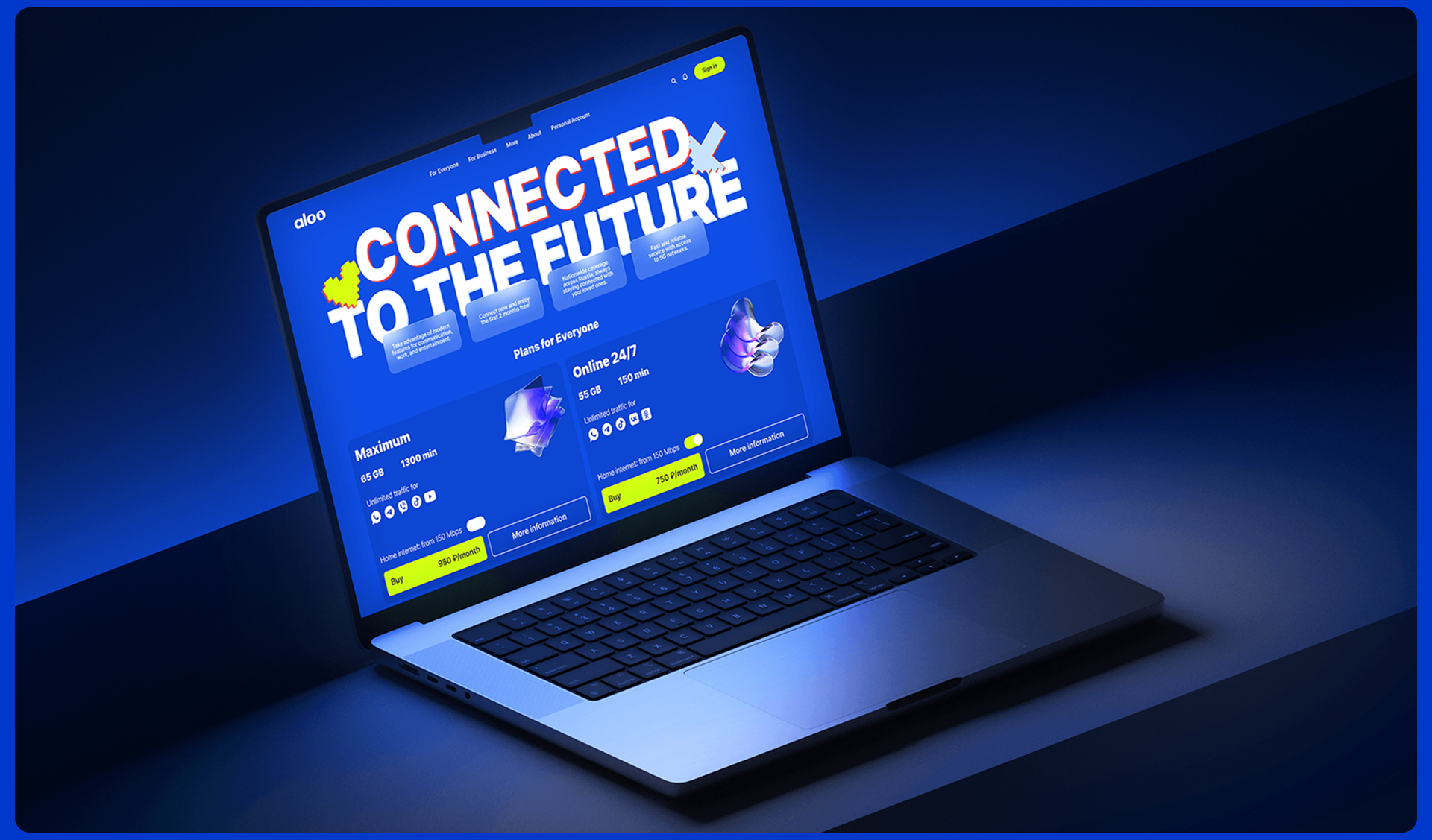 Aloo | Mobile Operator Website — Изображение №1 — Интерфейсы на Dprofile