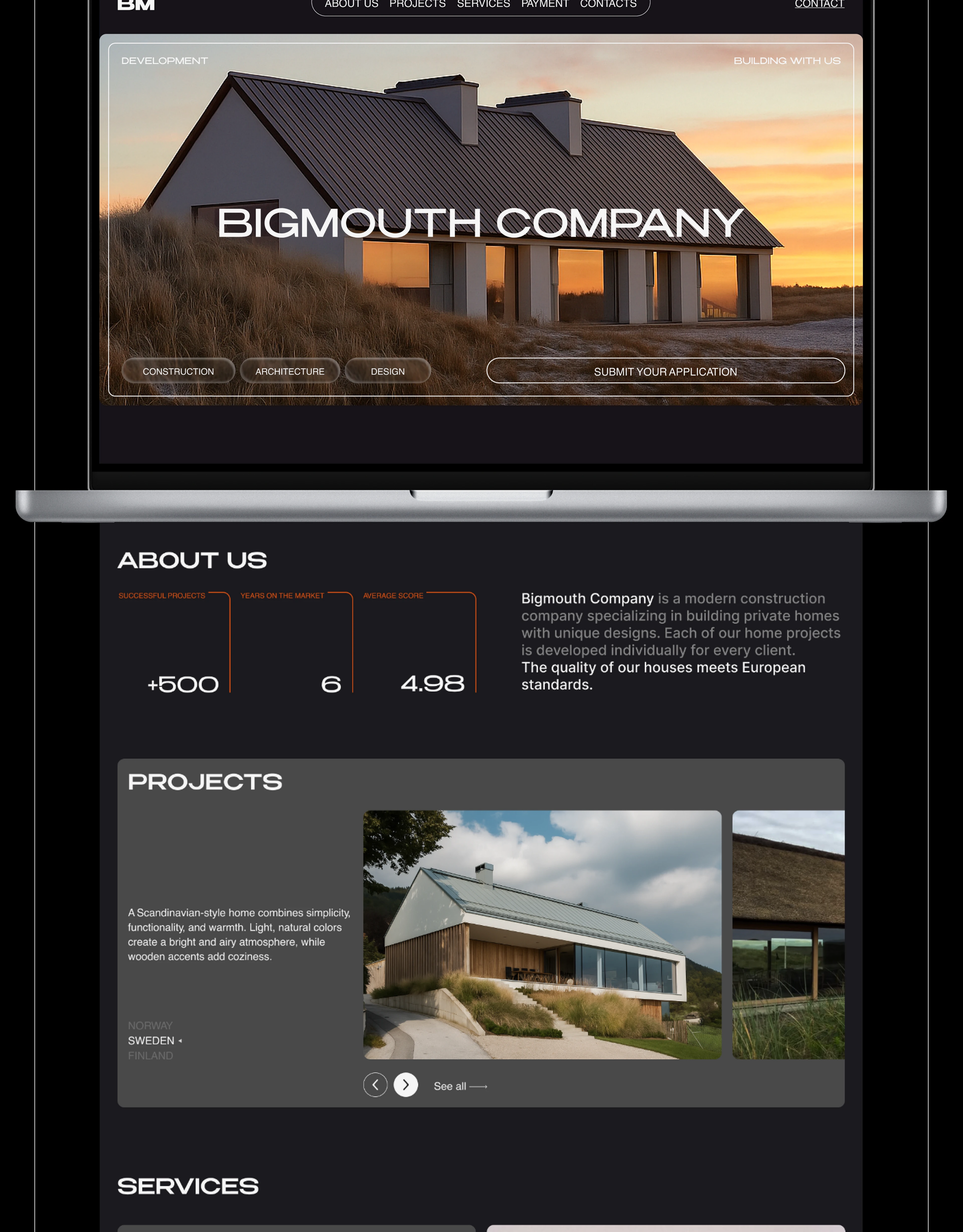 BIGMOUTH COMPANY - Landing page — Изображение №4 — Интерфейсы, Брендинг на Dprofile