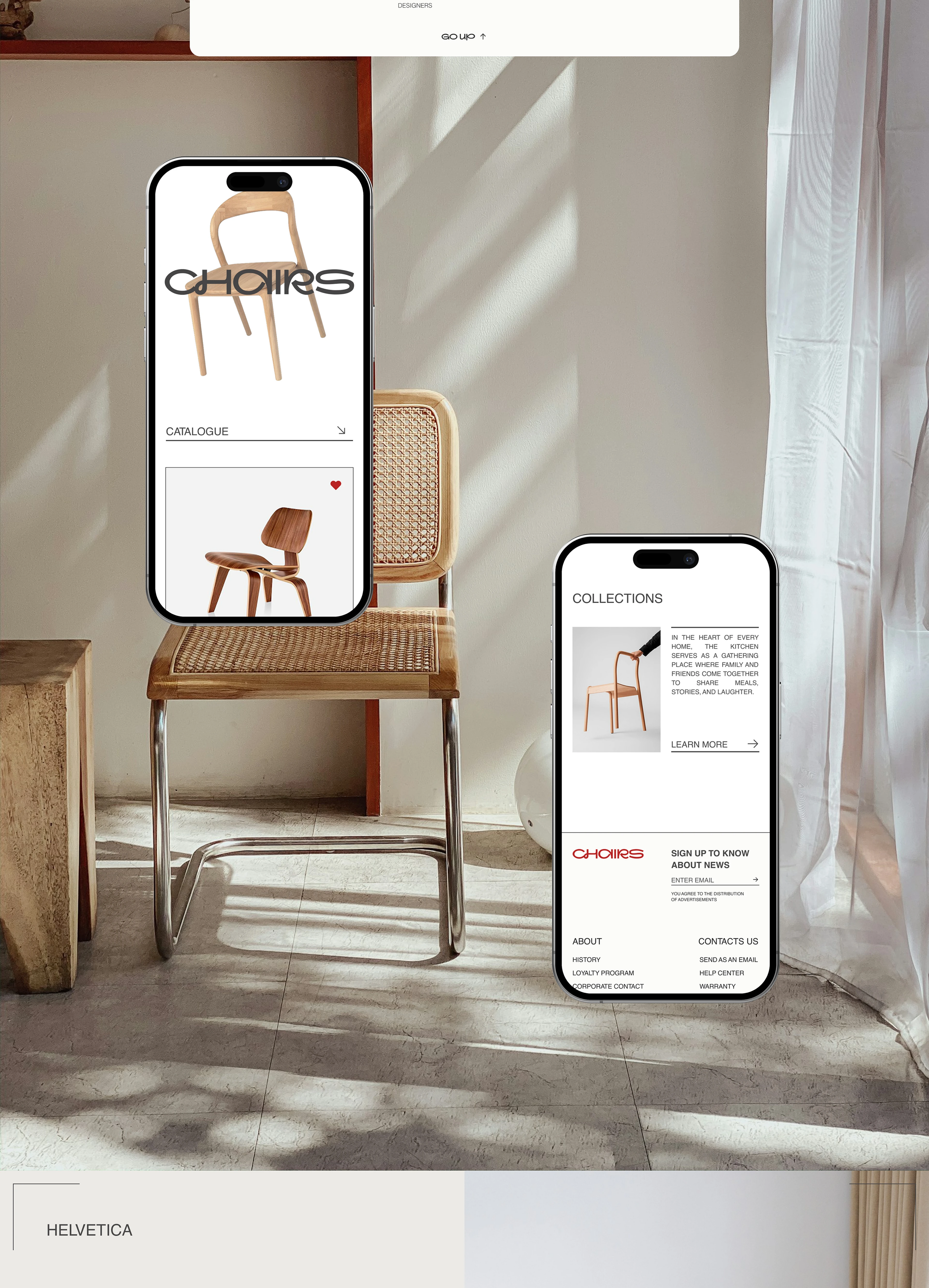 CHAIRS | E-COMMERCE WEBSITE DESIGN — Изображение №3 — Интерфейсы, Брендинг на Dprofile