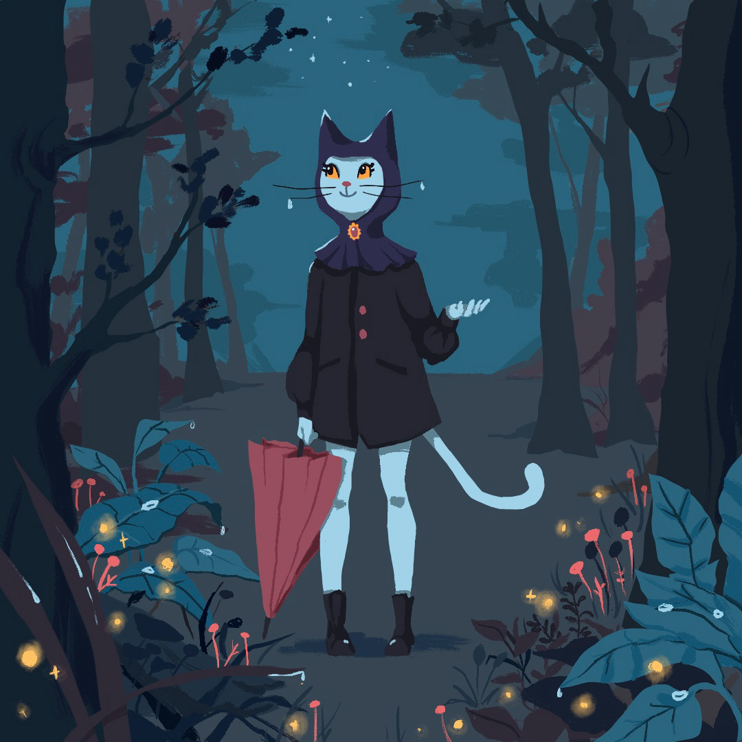 Little witch cat - series of illustrations — Изображение №3 — Иллюстрация на Dprofile