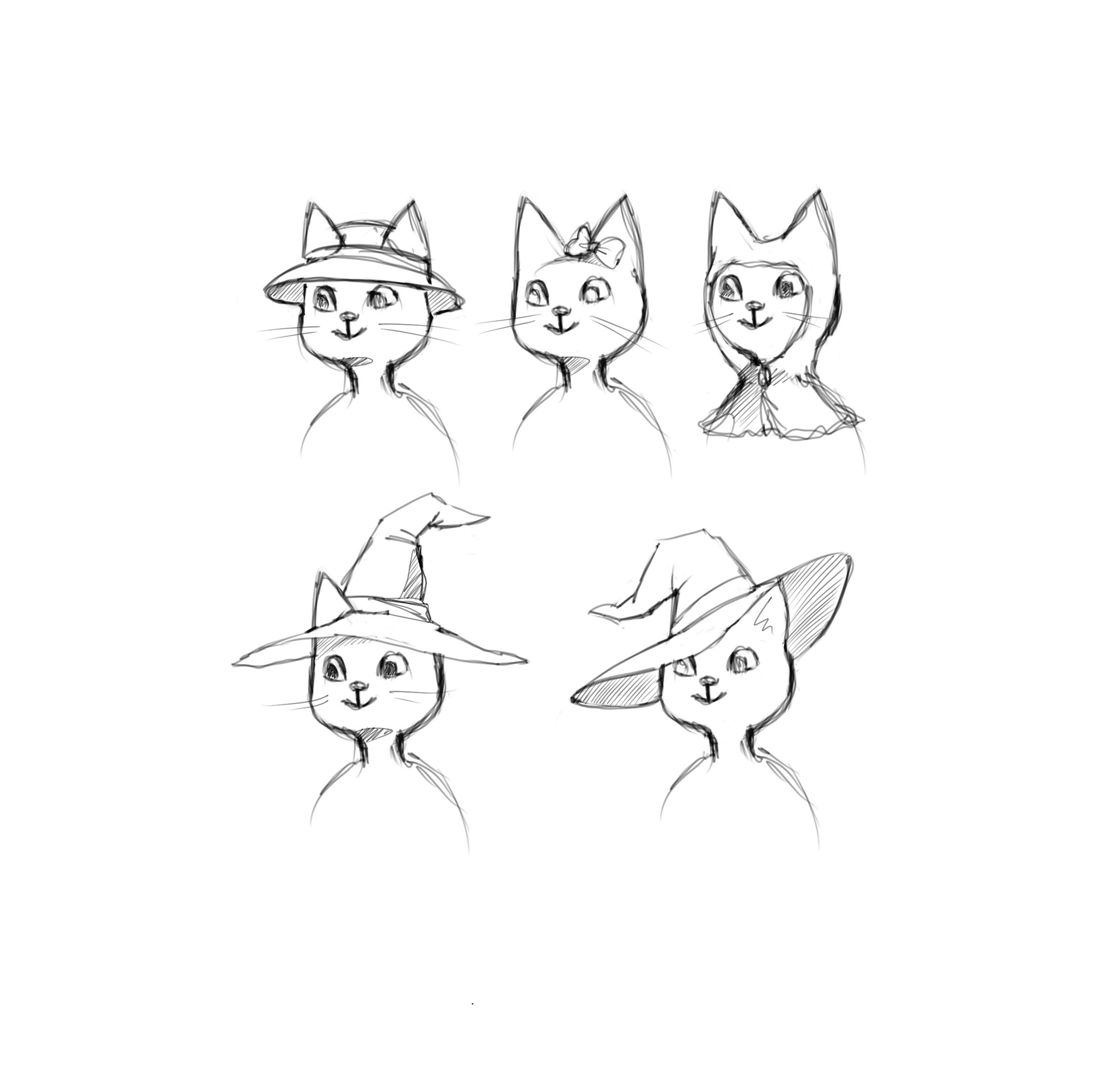 Little witch cat - series of illustrations — Изображение №1 — Иллюстрация на Dprofile