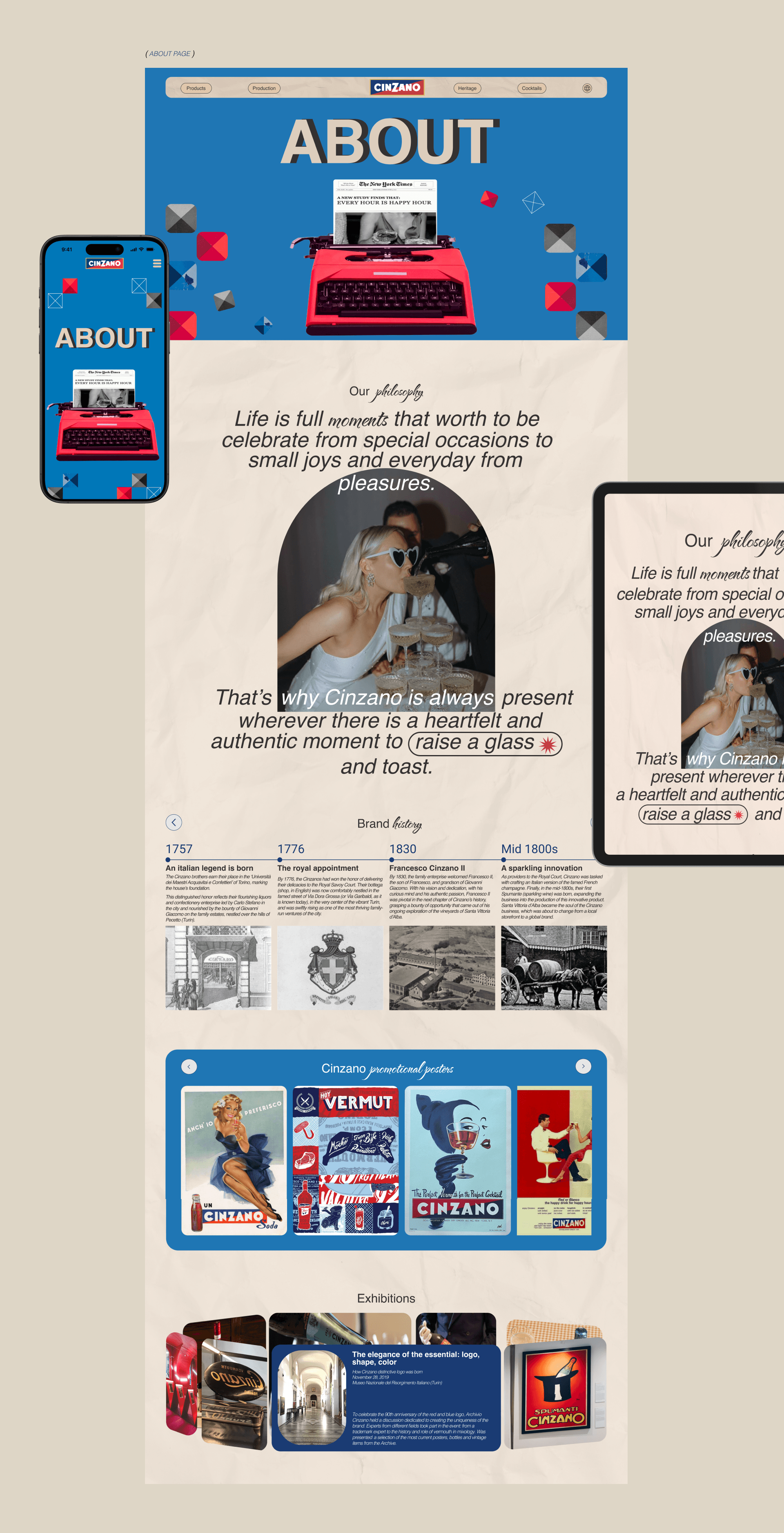 Cinzano | Corporate website redesign — Изображение №11 — Интерфейсы, Брендинг на Dprofile