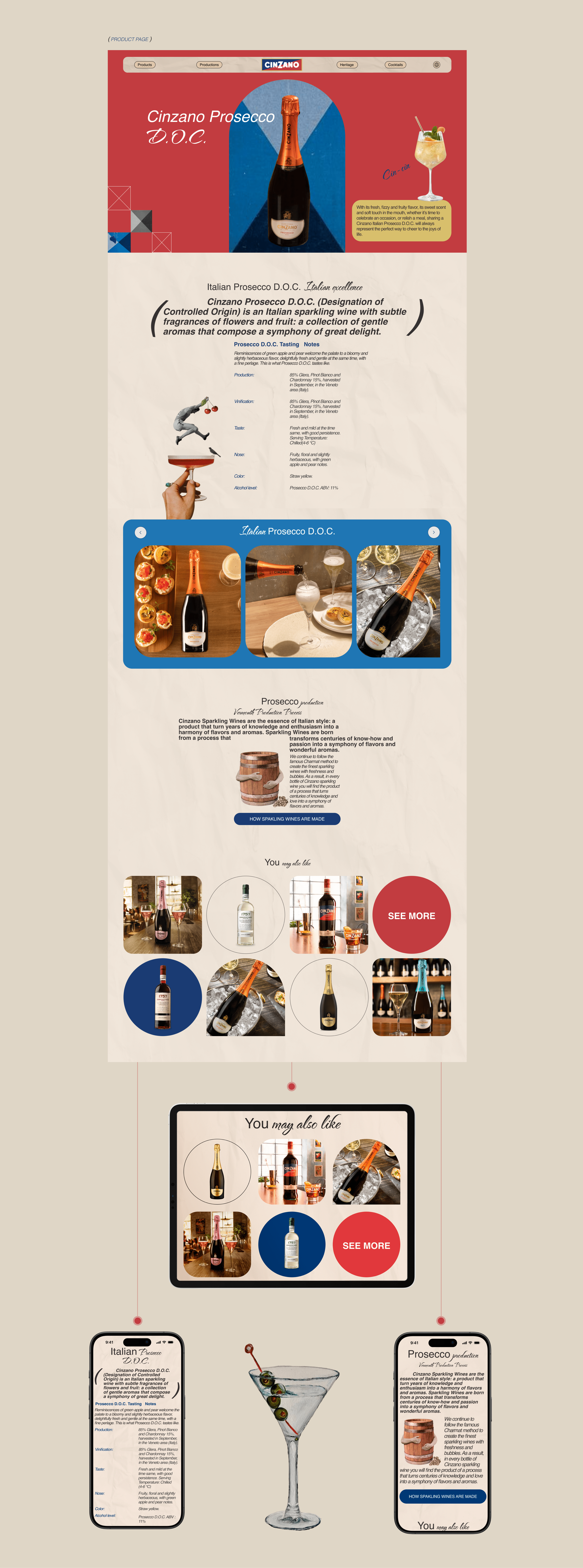 Cinzano | Corporate website redesign — Изображение №8 — Интерфейсы, Брендинг на Dprofile
