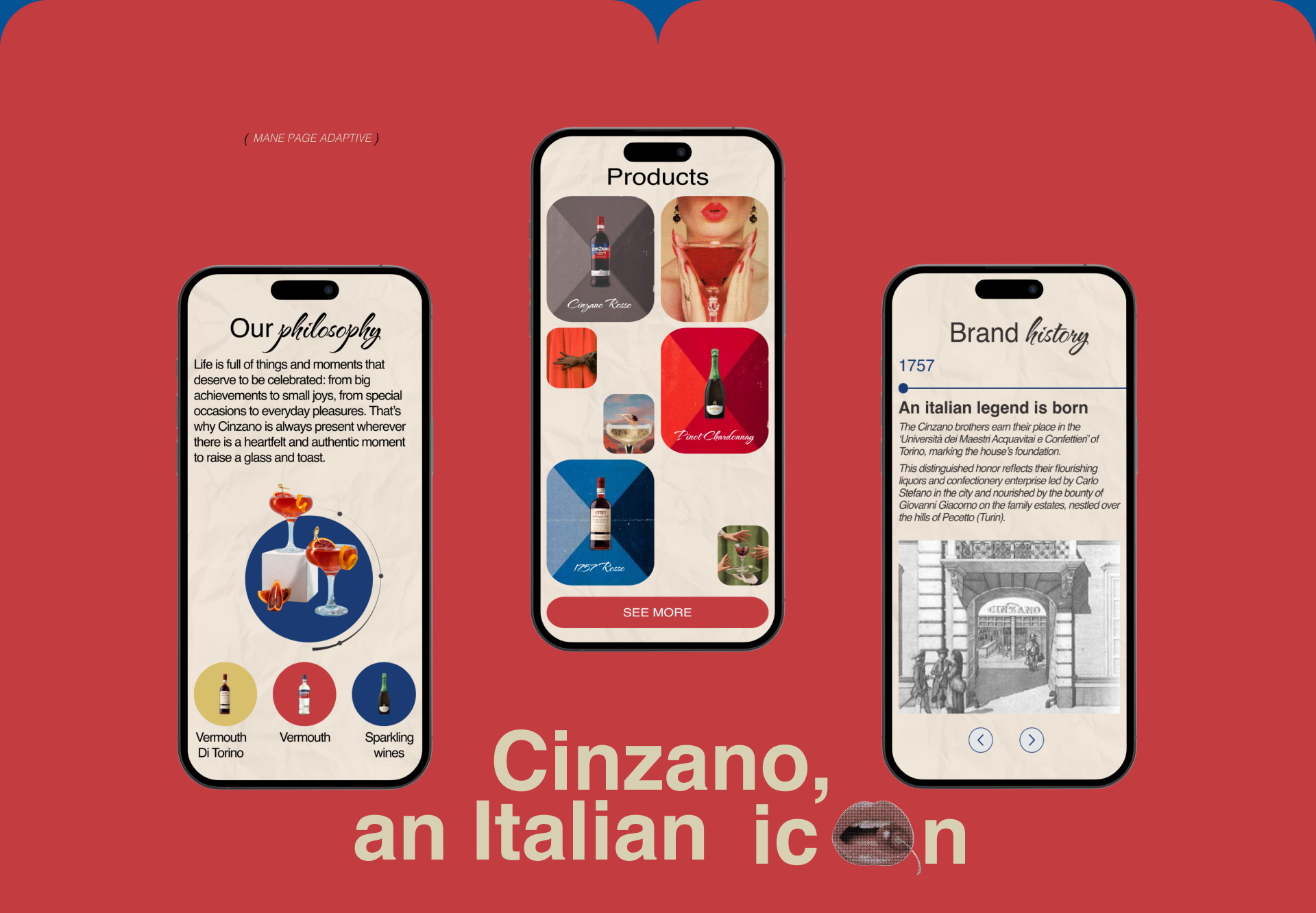 Cinzano | Corporate website redesign — Изображение №3 — Интерфейсы, Брендинг на Dprofile