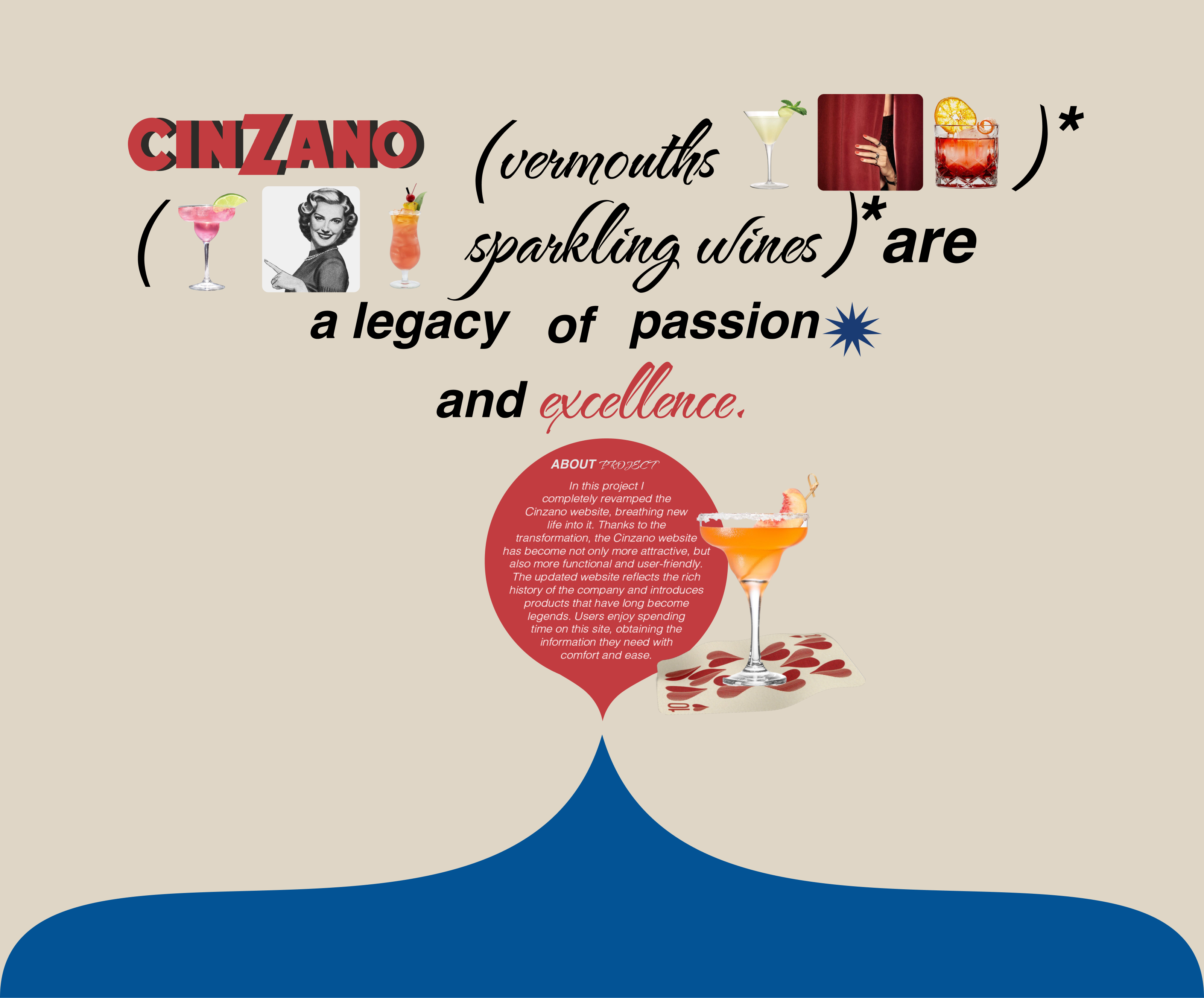 Cinzano | Corporate website redesign — Изображение №2 — Интерфейсы, Брендинг на Dprofile