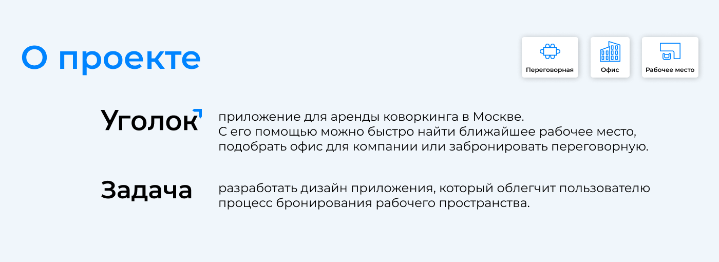 Уголок. Приложение для бронирования коворкингов. — Изображение №2 — Интерфейсы на Dprofile