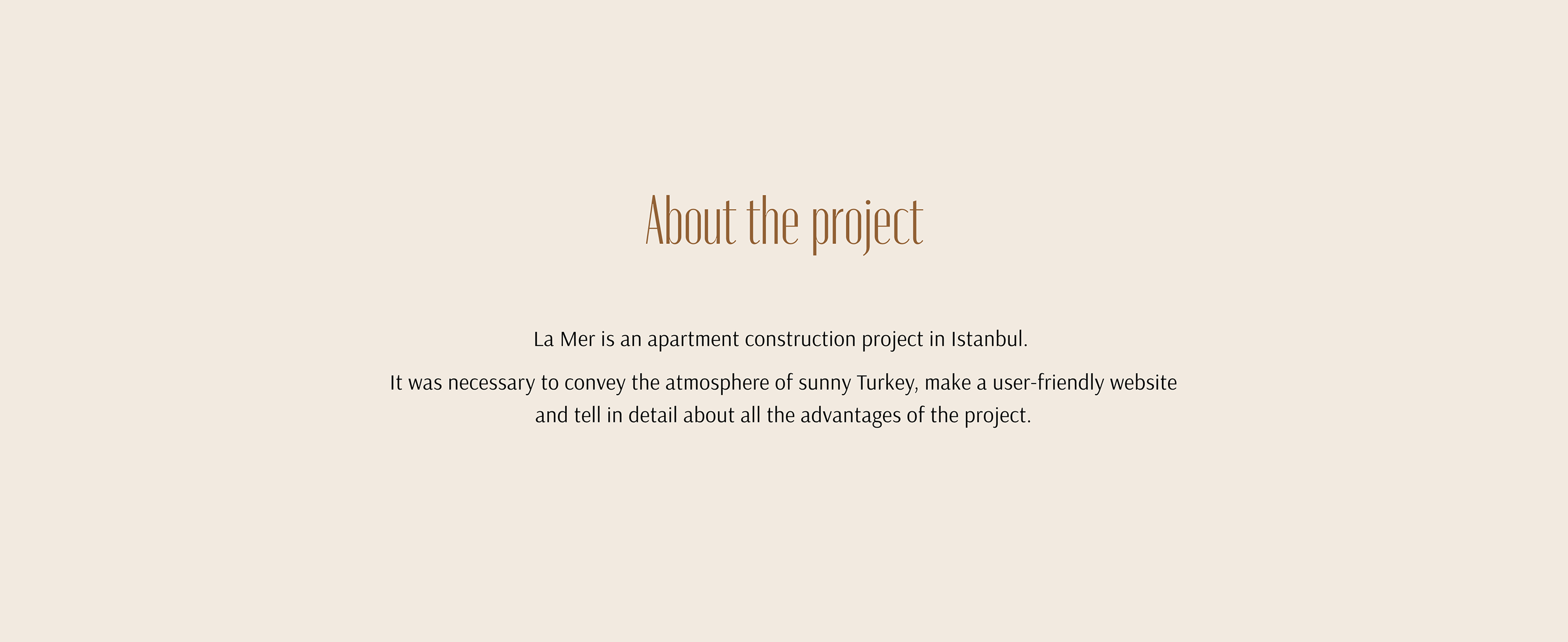 La Mer - website for apartments — Изображение №2 — Брендинг, Интерфейсы на Dprofile